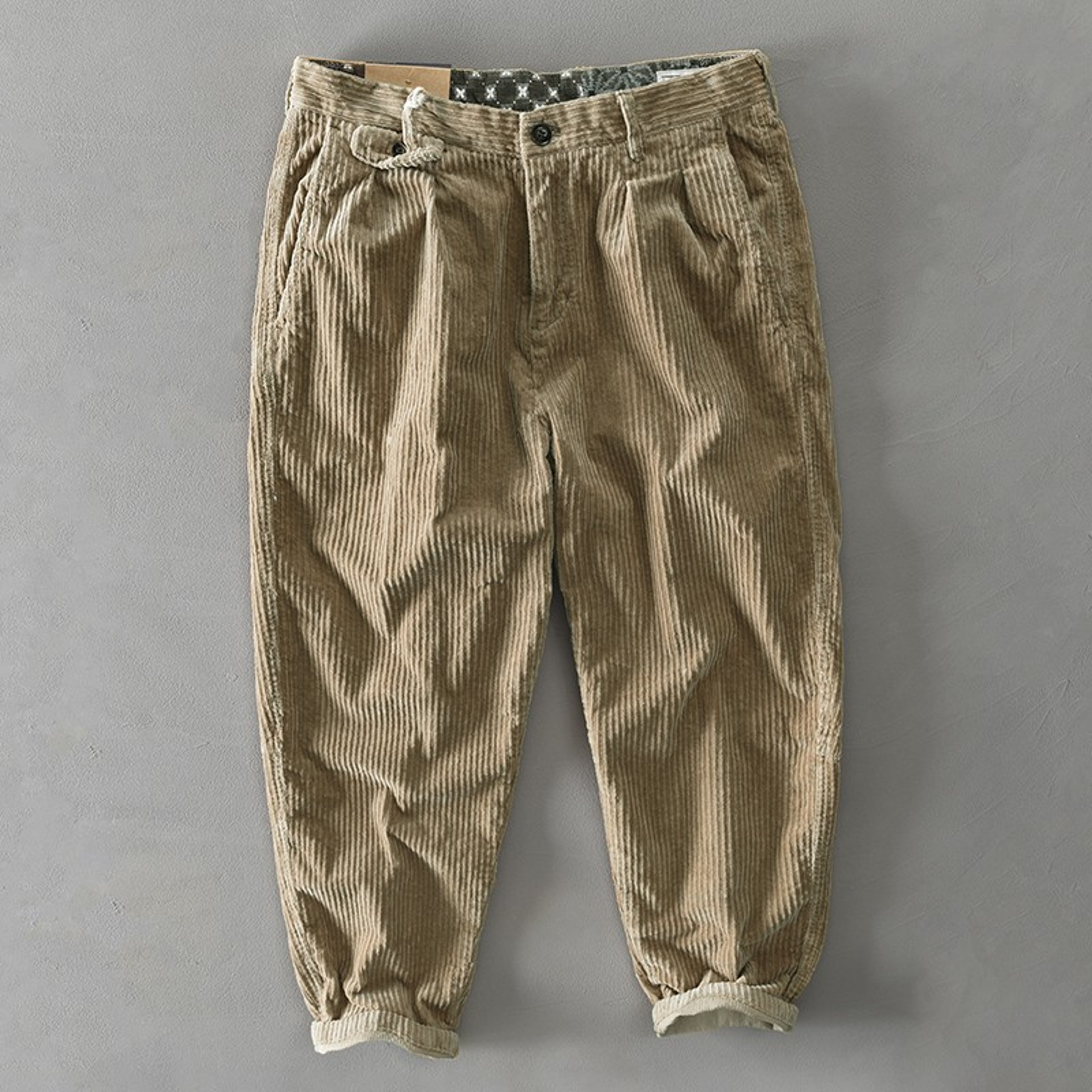 Men's Baggy Corduroy Pants, Thick Heavy Casual Trousers for Autumn Winter – view 8