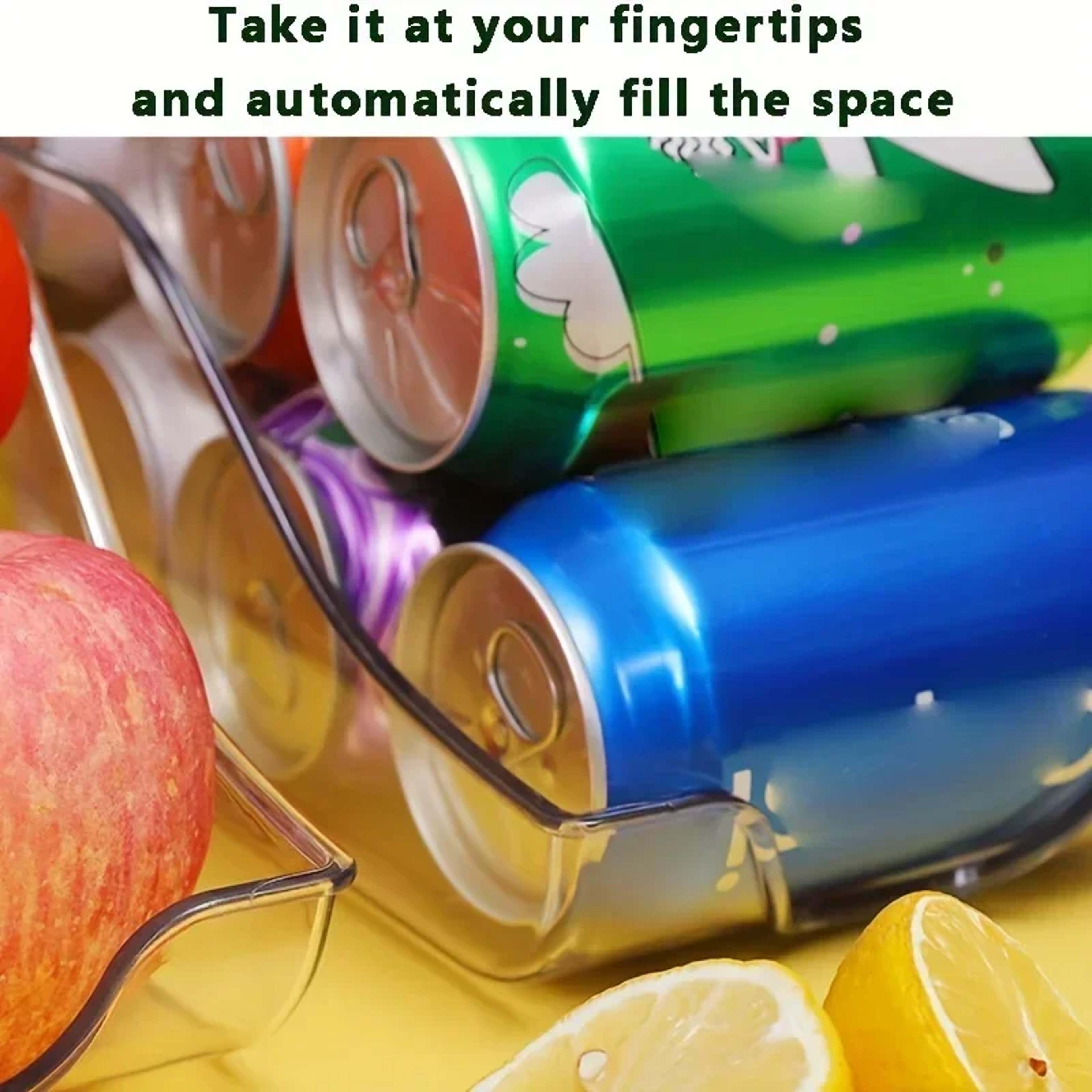 Space Saving Auto Rolling Fridge Can Dispenser  Soda Can Organizer Efficient Fridge Storage Bins Fi 1