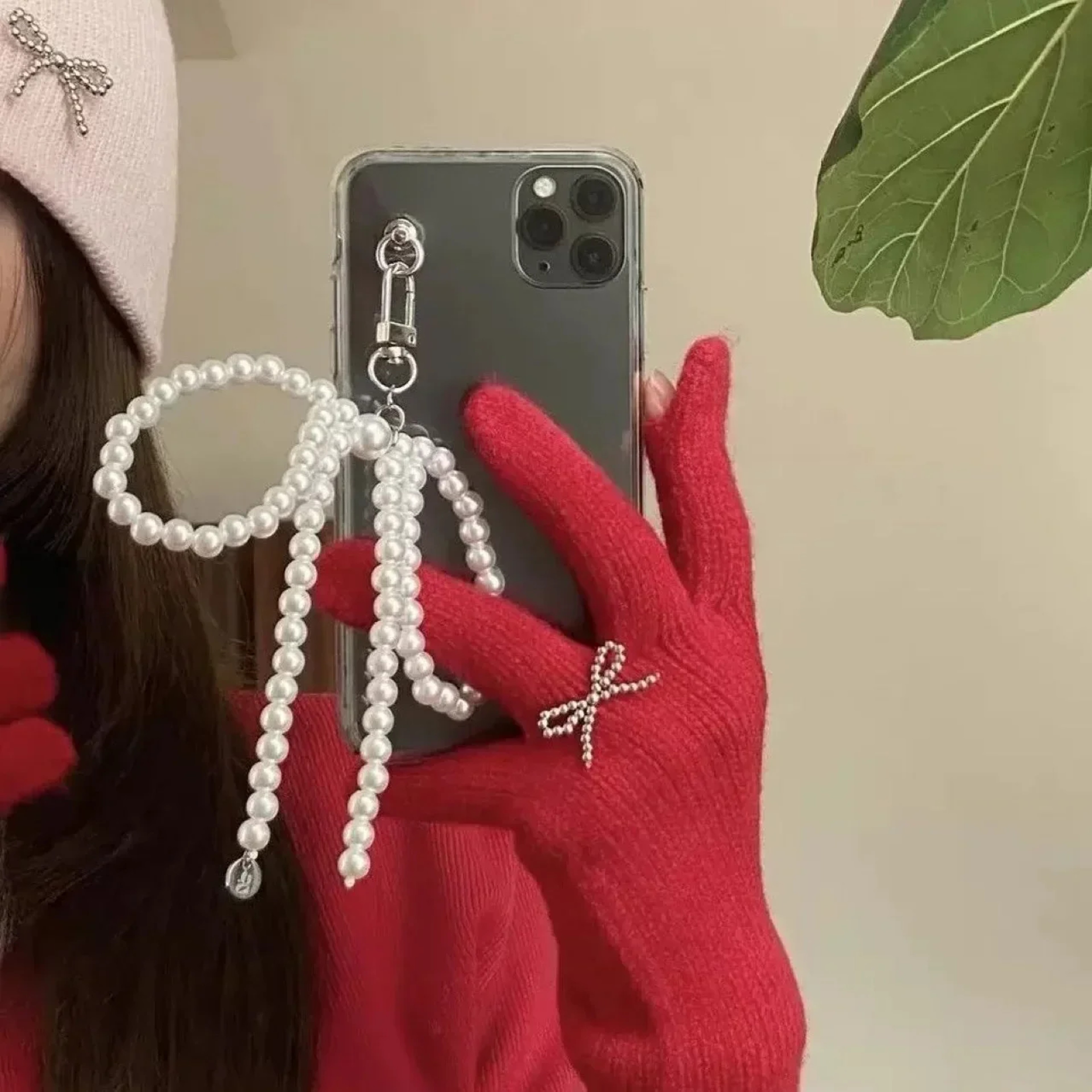 PearlCharm Aesthetic Bow  Heart Keychain Bag Accessory 5