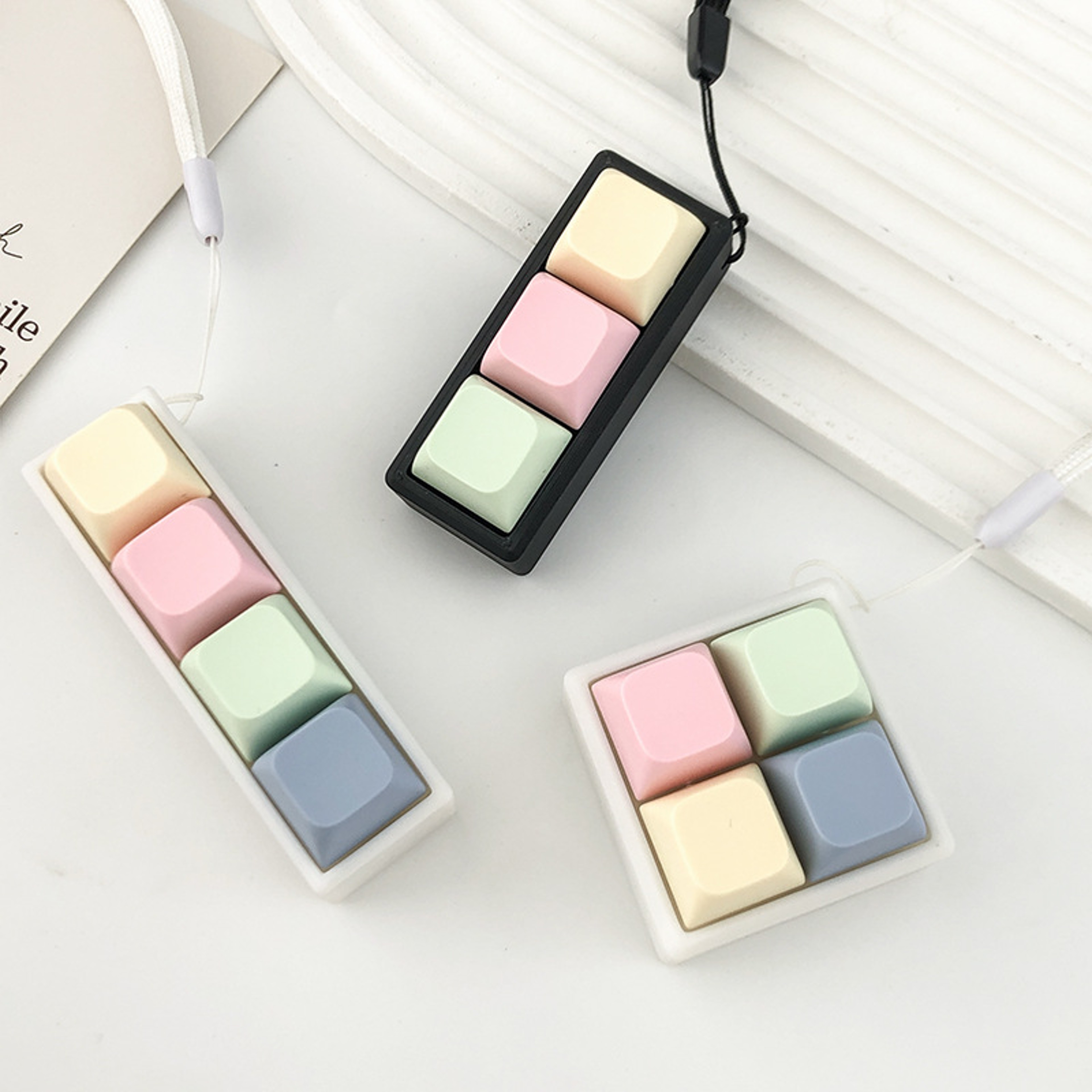ClickEase Mechanical Keycap Fidget Keychain Stress Relief Clicker 1