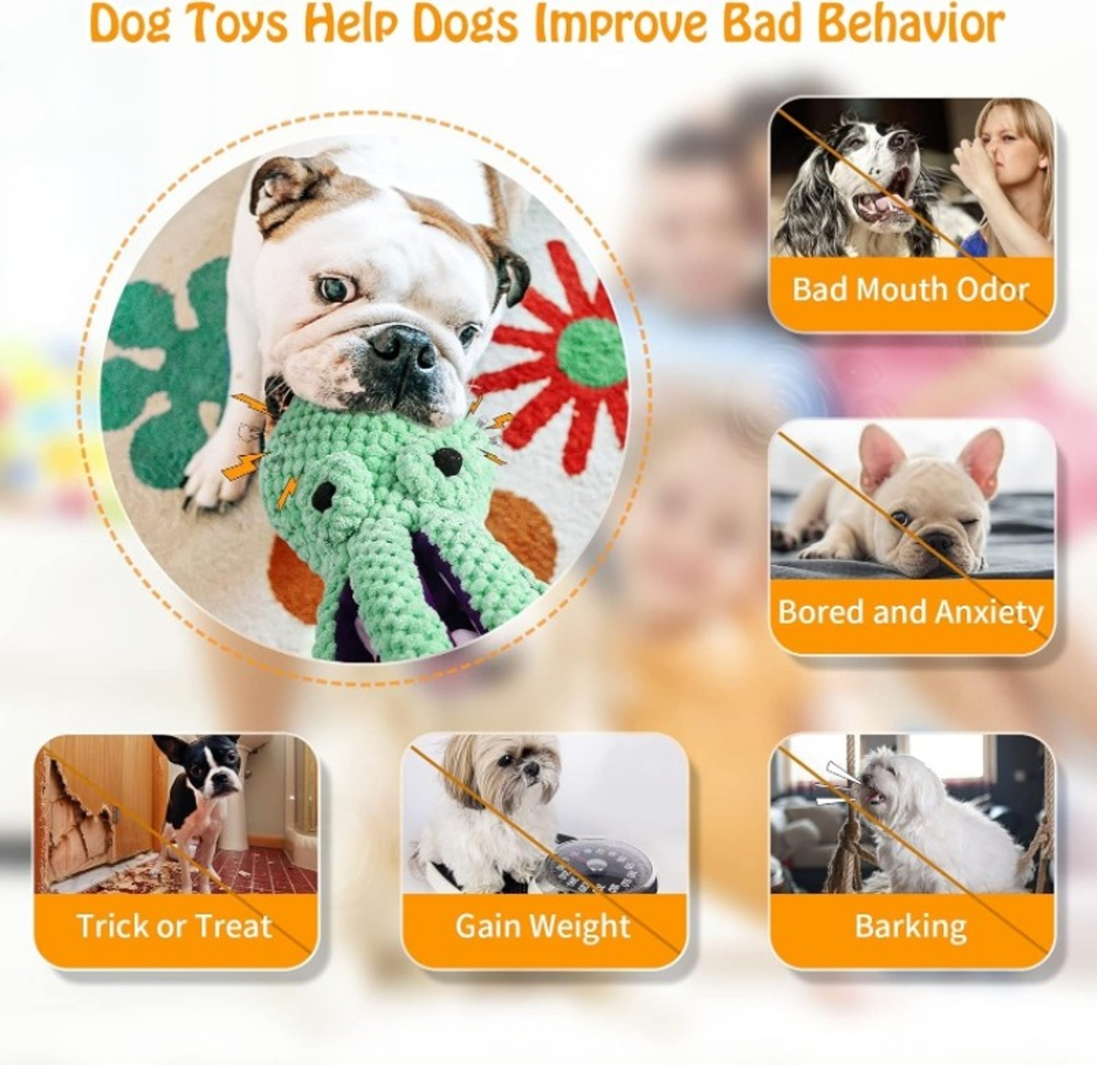 SnuggleSqueak Plush Dog Toy Large Squeaky Chew Toy for Dogs – view 4