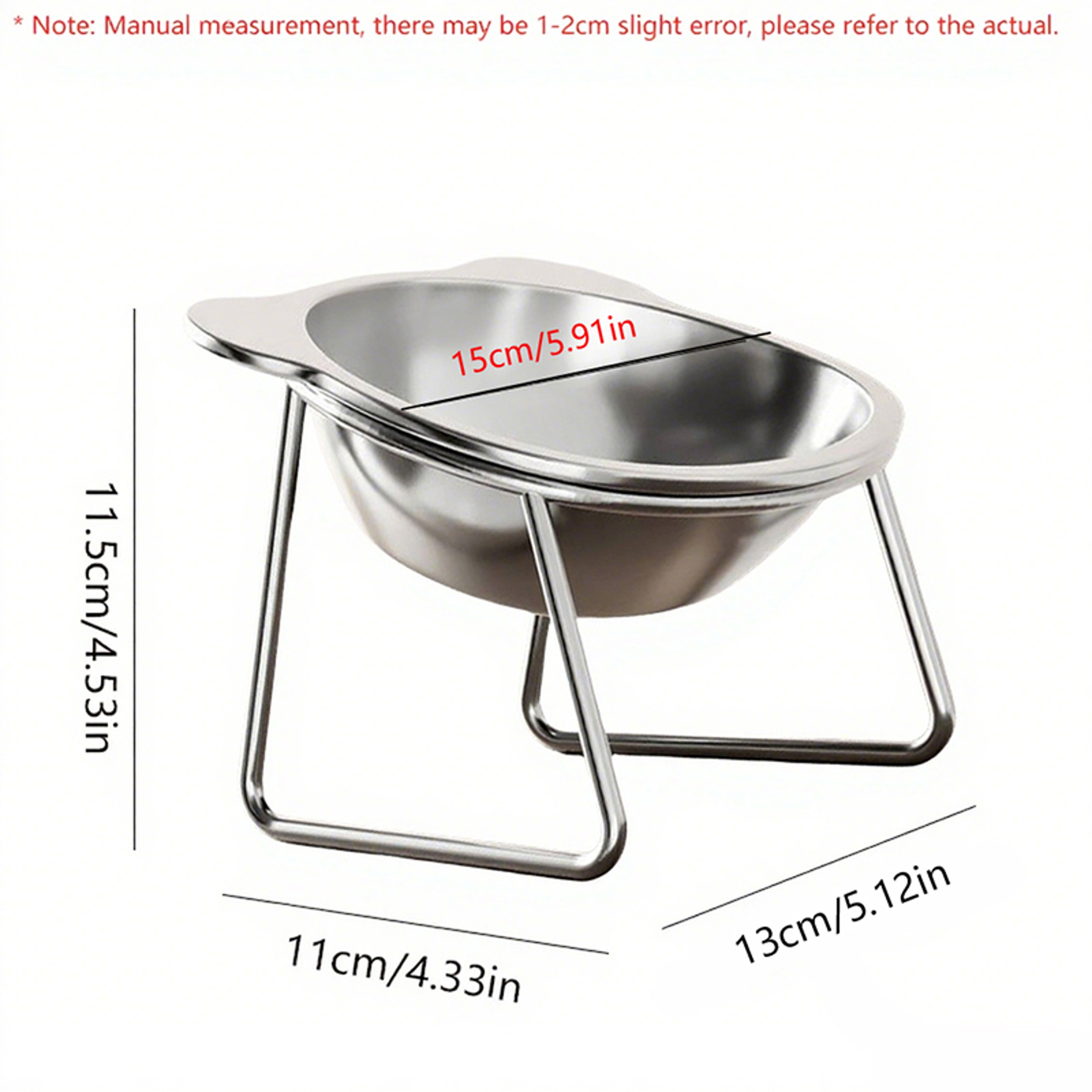 ErgoFeast Tilted Cat Bowl With Stainless Steel Stand 5