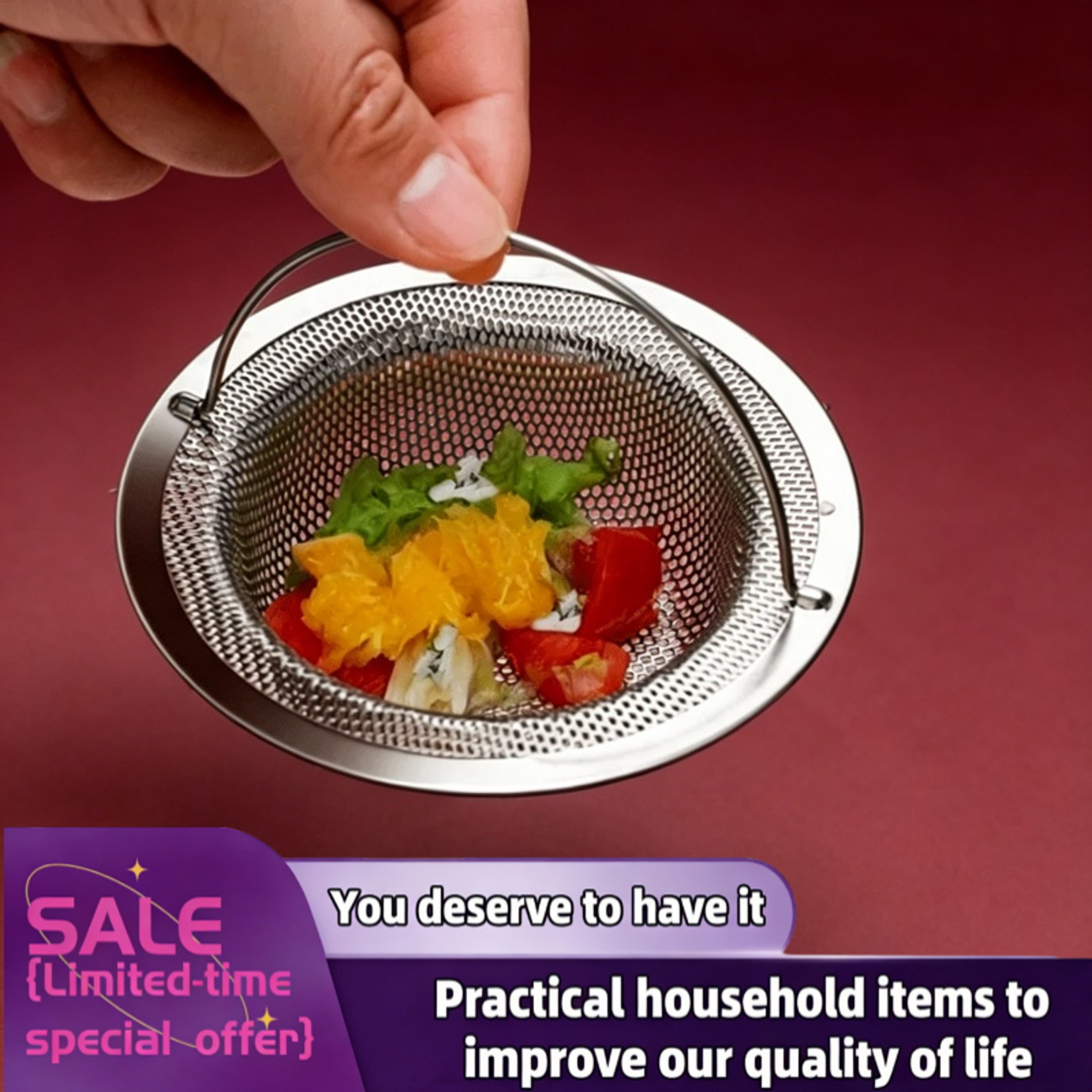 Premium Stainless Steel Kitchen Sink Strainer  Food Debris Drain Filter 0