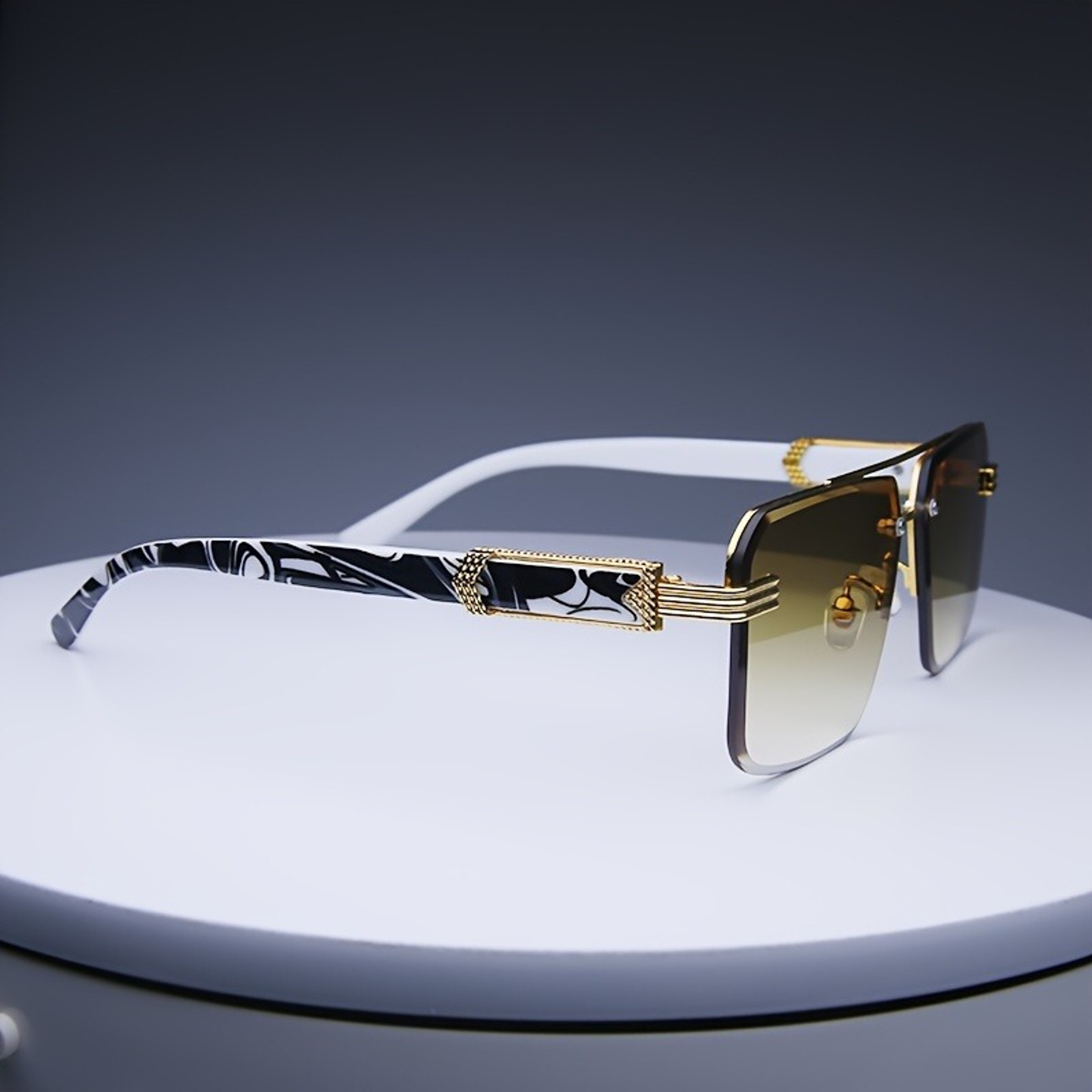 Classic Unisex Rimless Sunglasses Small Square Frameless Travel Shades With UV Protection 7
