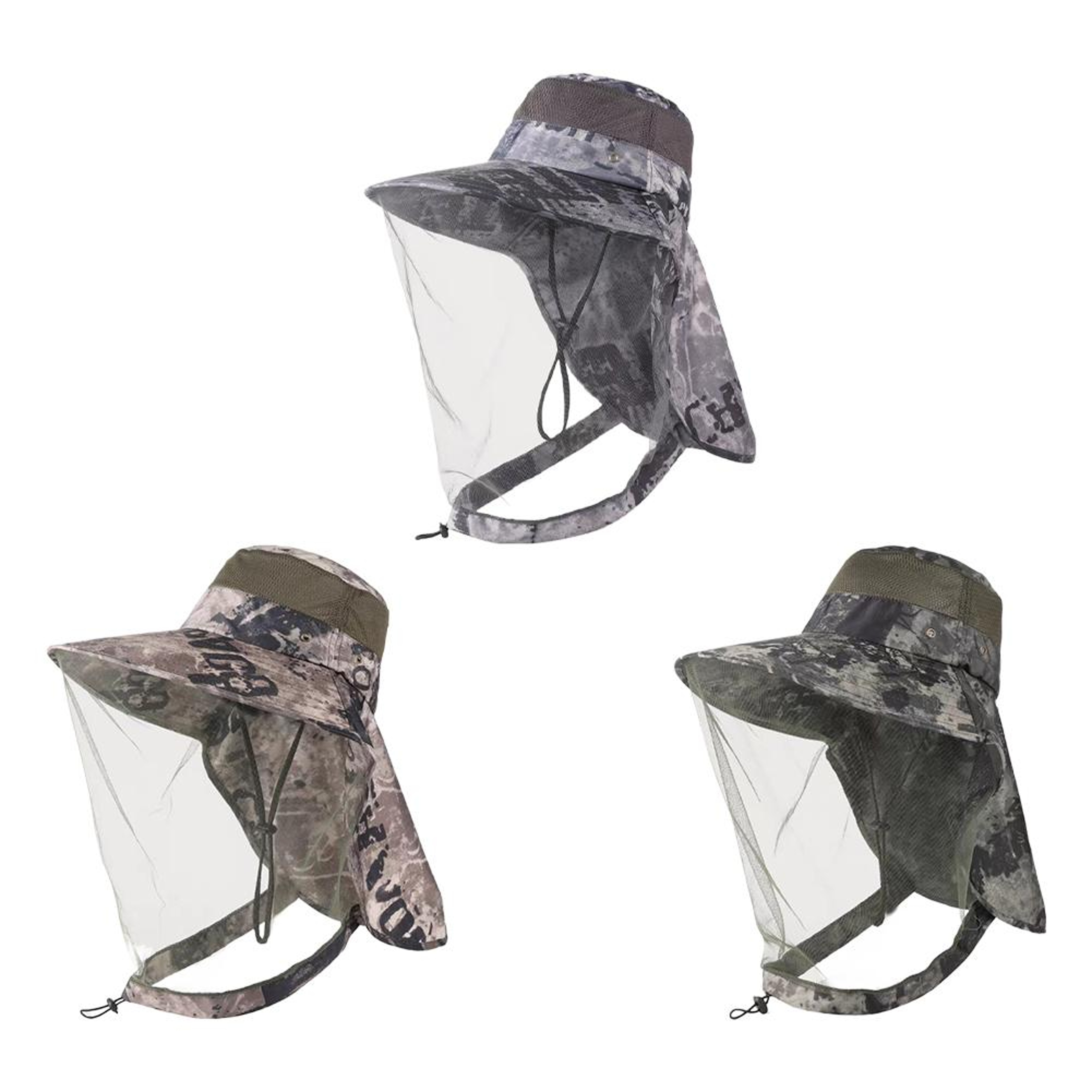 Mosquito Net Sun Hat UV Protection Fishing And Camping Wide Brim Outdoor Hat Mesh Face Mask 3
