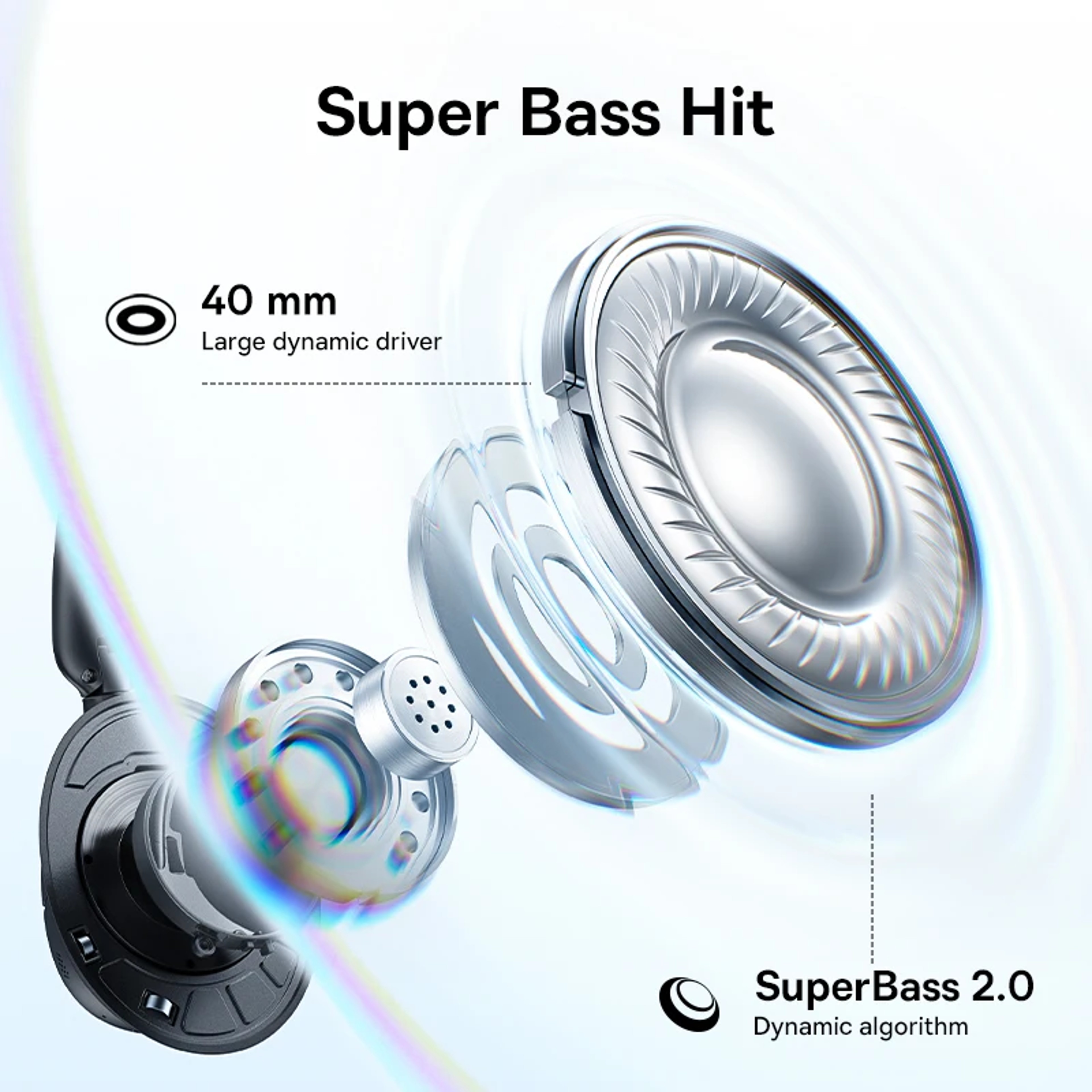 Baseus NC Lite Wireless Over Ear Noise Cancelling Headphones With Battery 1