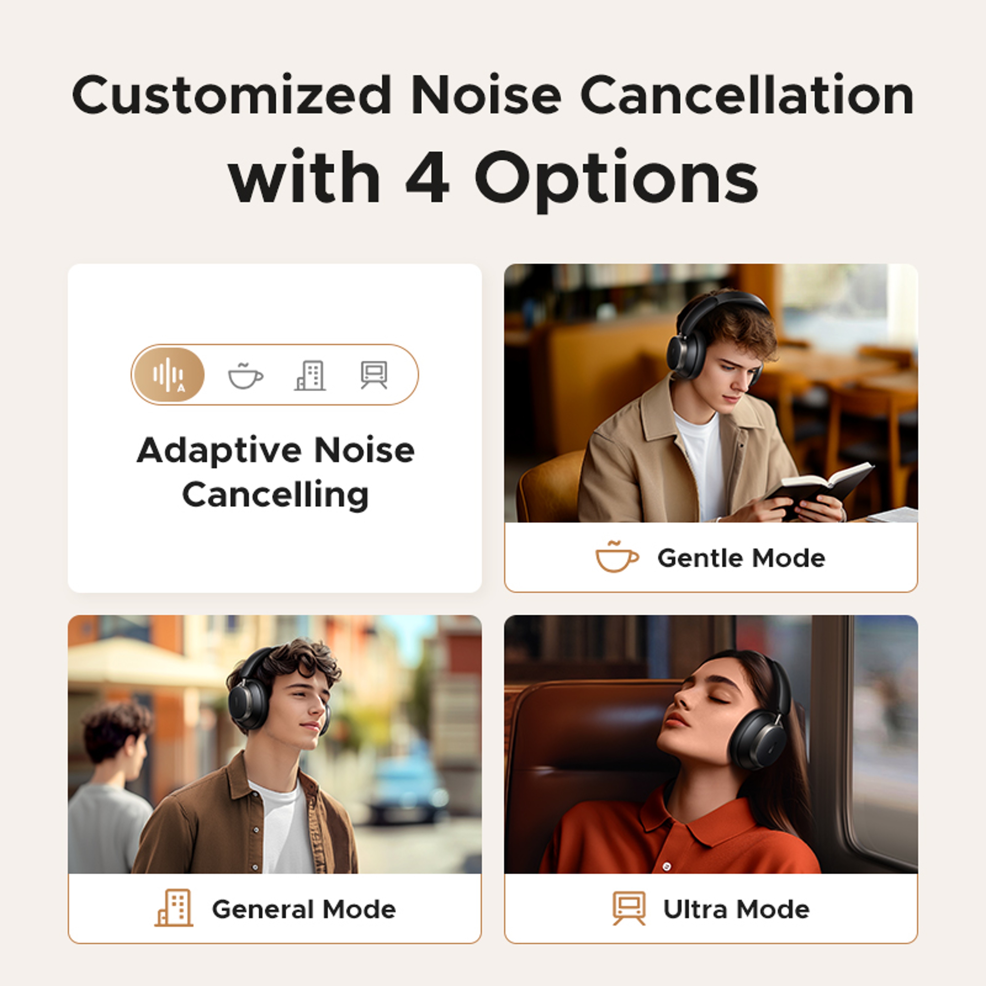 UGREEN Studio Pro Wireless Noise Cancelling Over Ear Headphones ANC LDAC Battery – view 4
