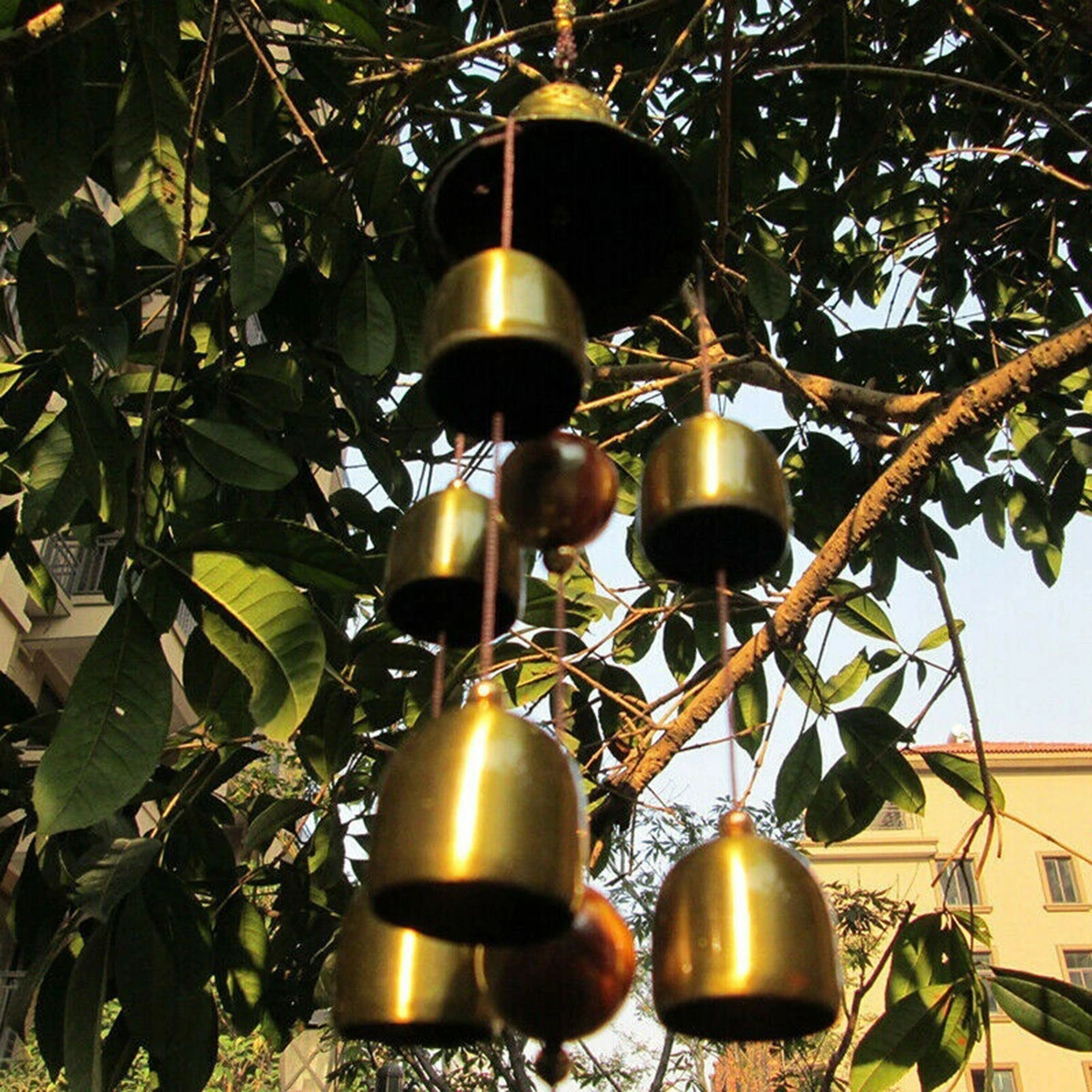 Rustic Copper Wind Chimes With Bells For Outdoor Garden Patio Hanging Decor 2