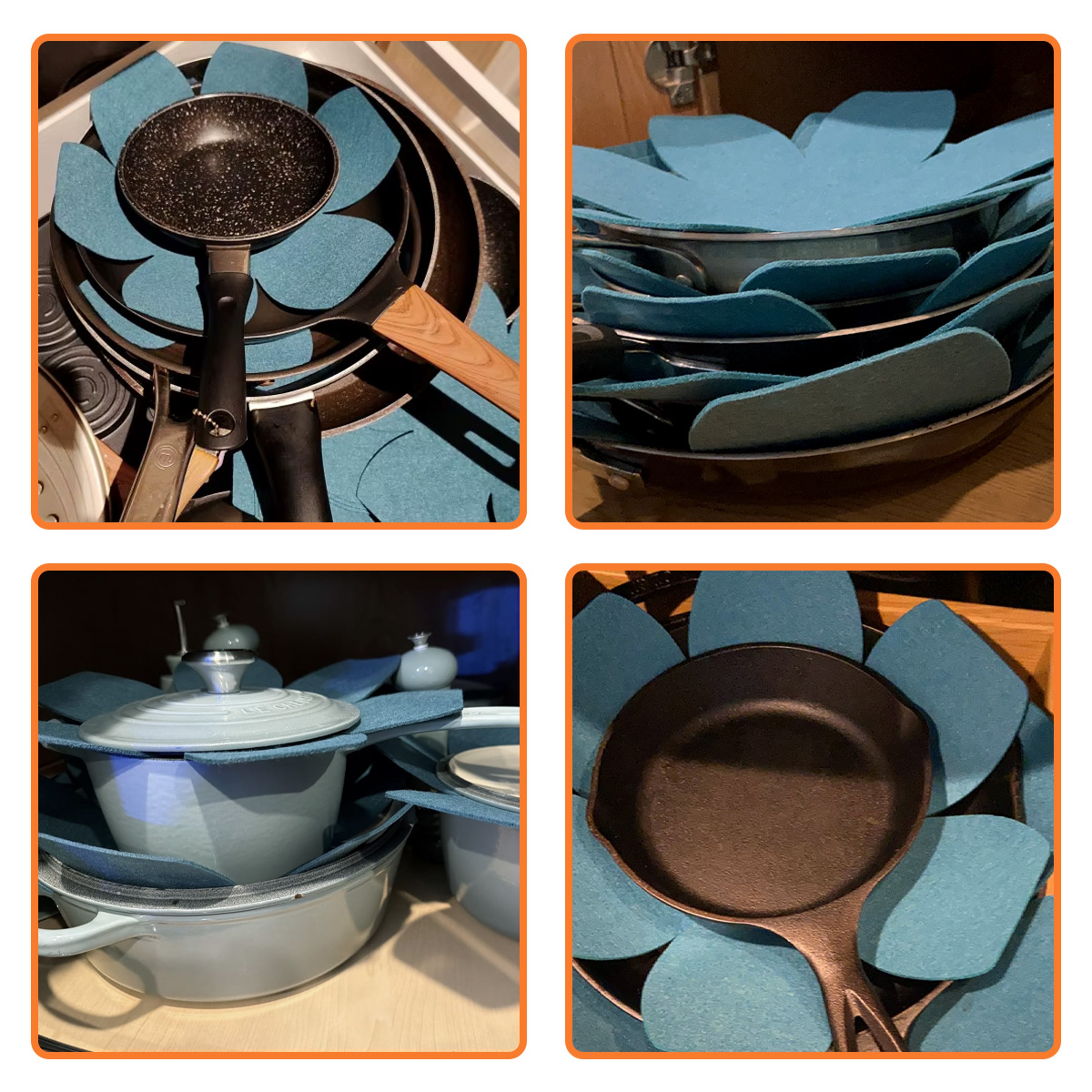Felt Pot Protectors Heat Resistant Pad Set For Pots Pans  Countertops 1