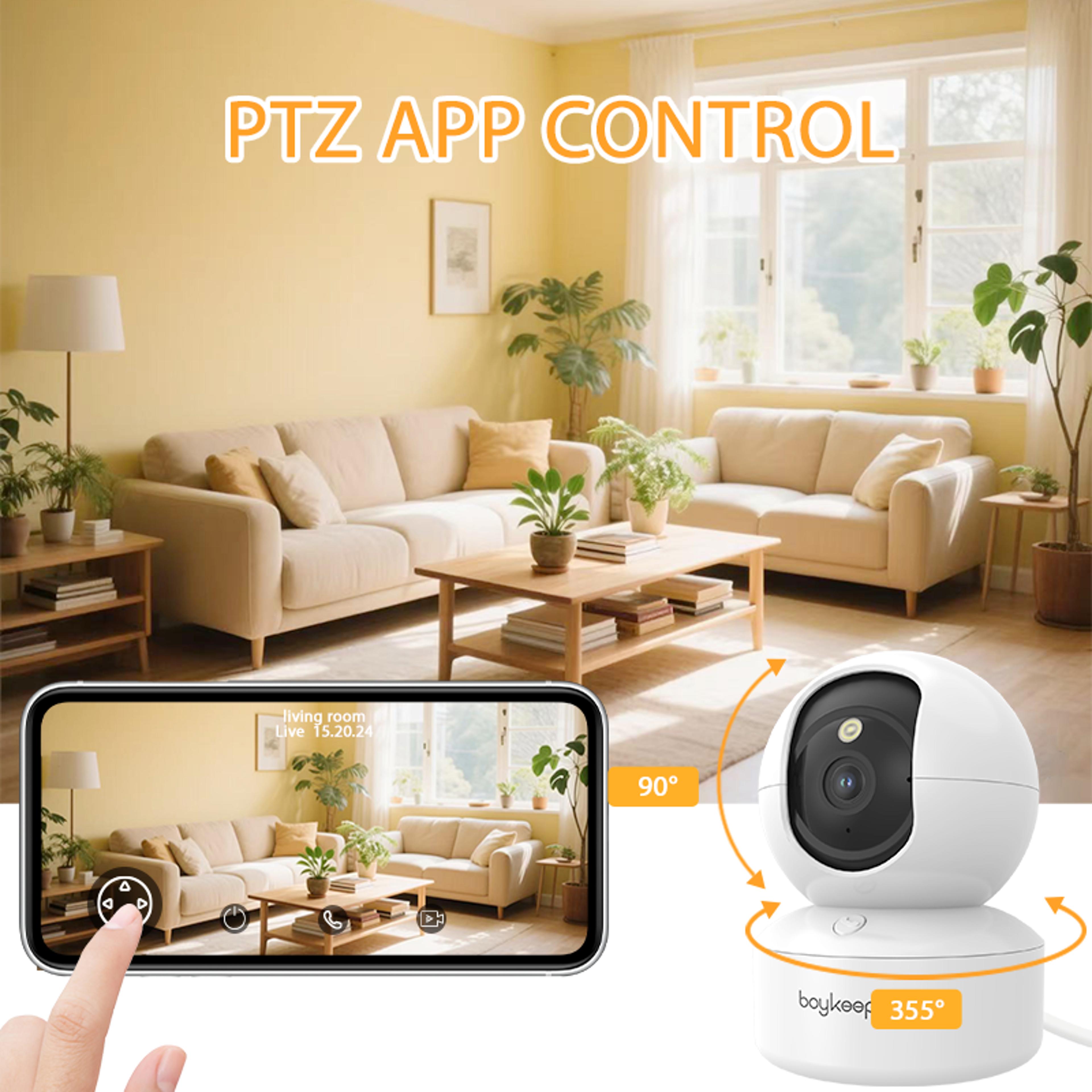 BoyKeep Indoor Security Camera with Pan Tilt Night Vision & Way Audio – view 6