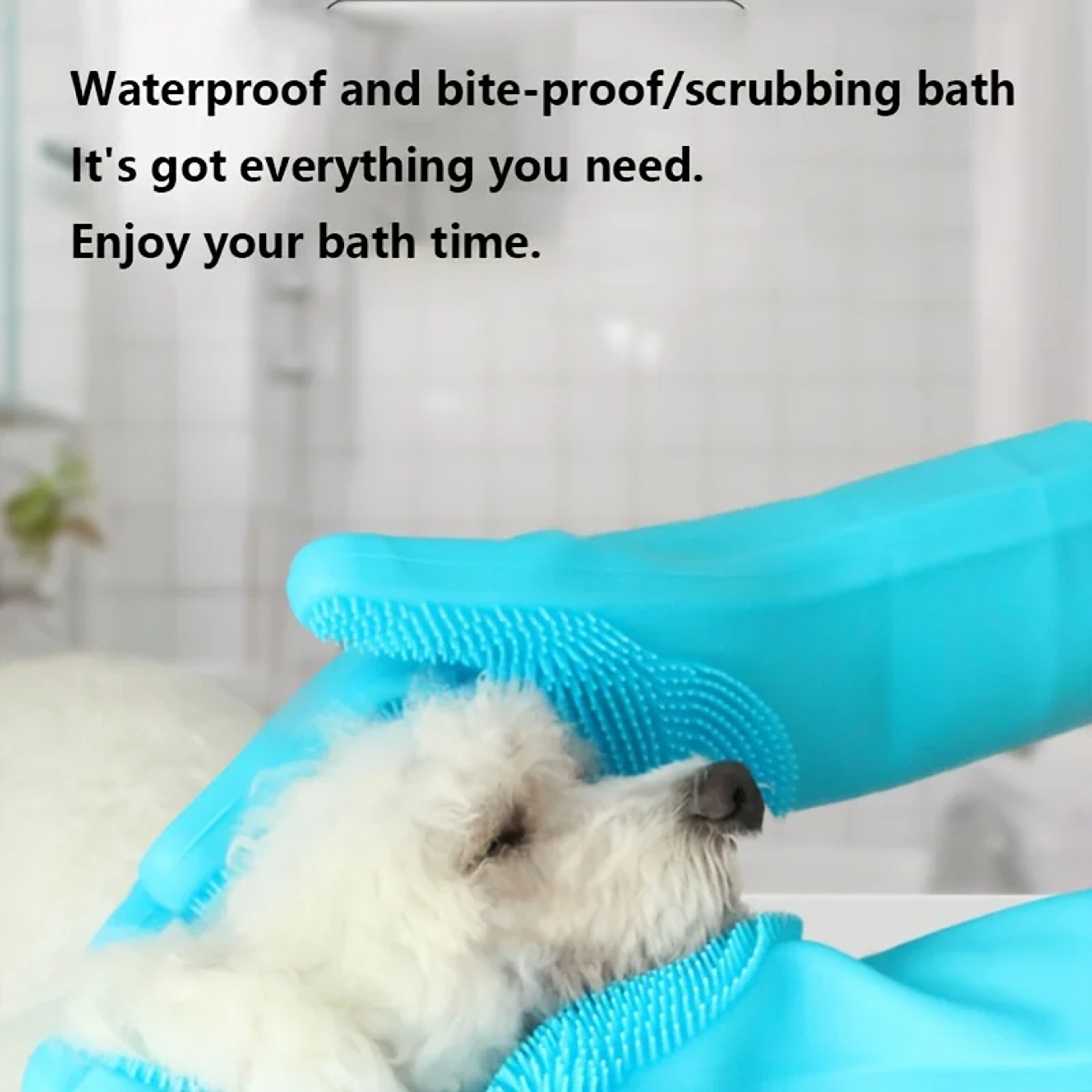Silicone Pet Grooming Glove For Dogs  Cats Hair Remover Bath  Massage Brush 2