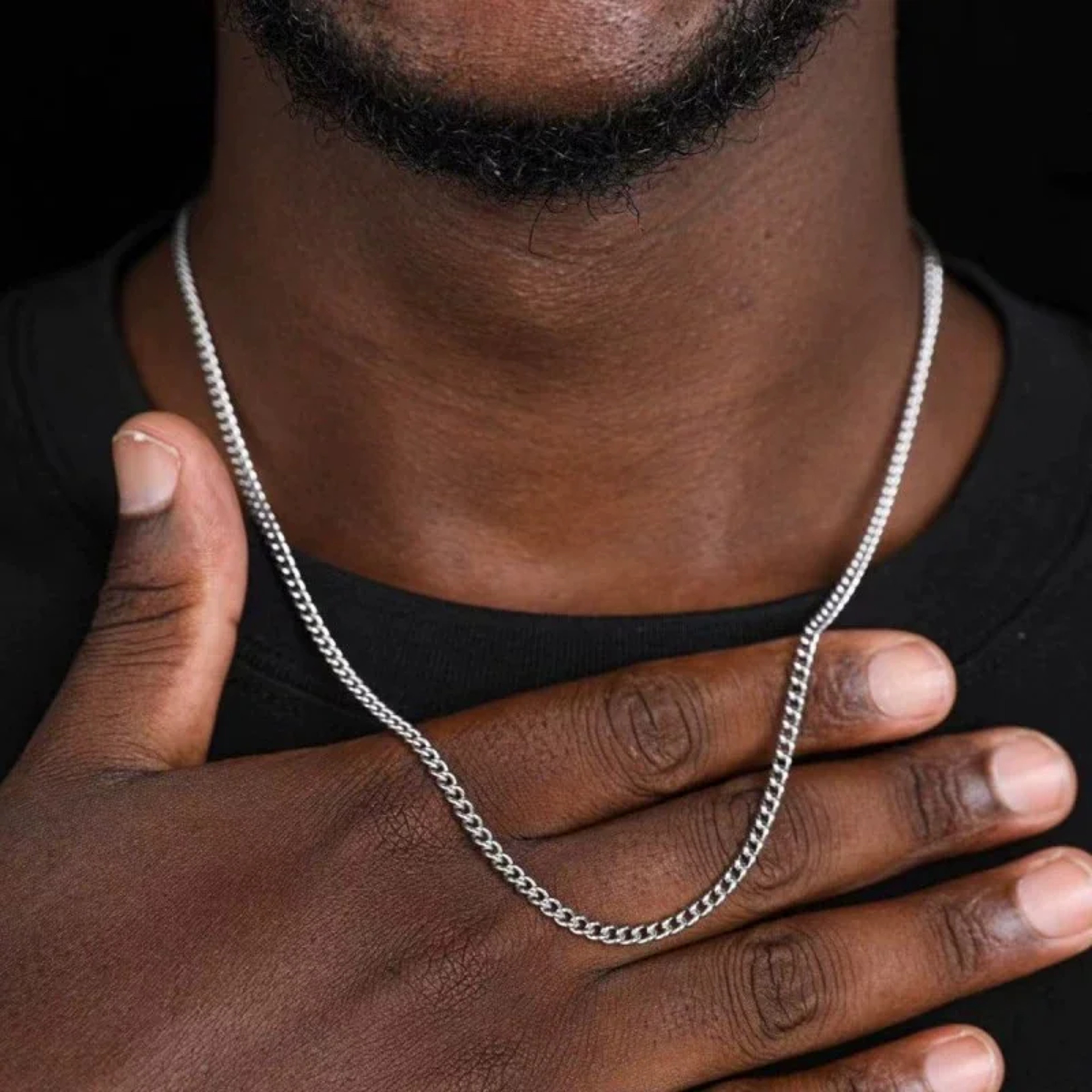 Men Cuban Chain Necklace Stainless Steel Cuban Link Chain For Men 5