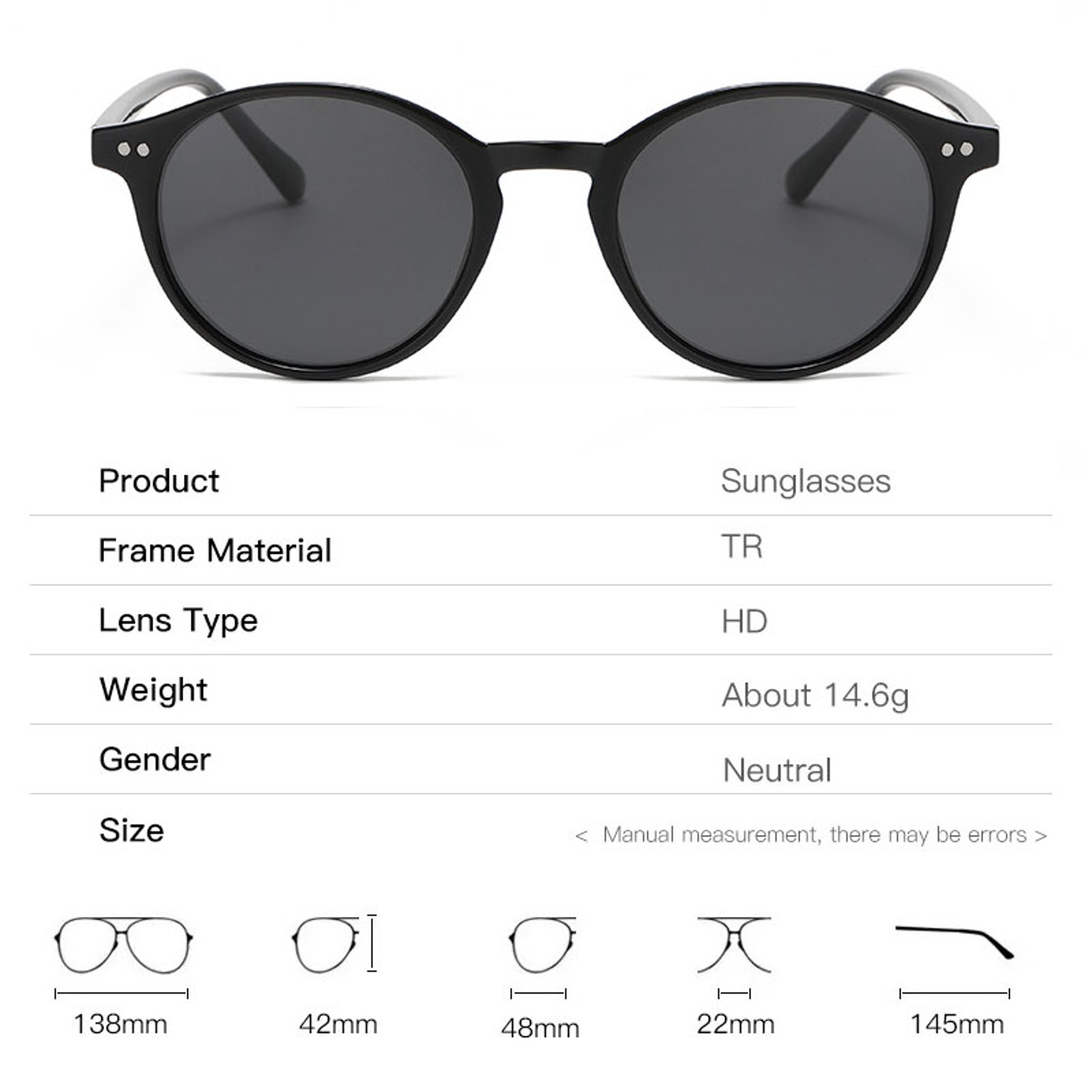 Classic Polarized Sunglasses With Round Leopard Frame For Men  Women 2