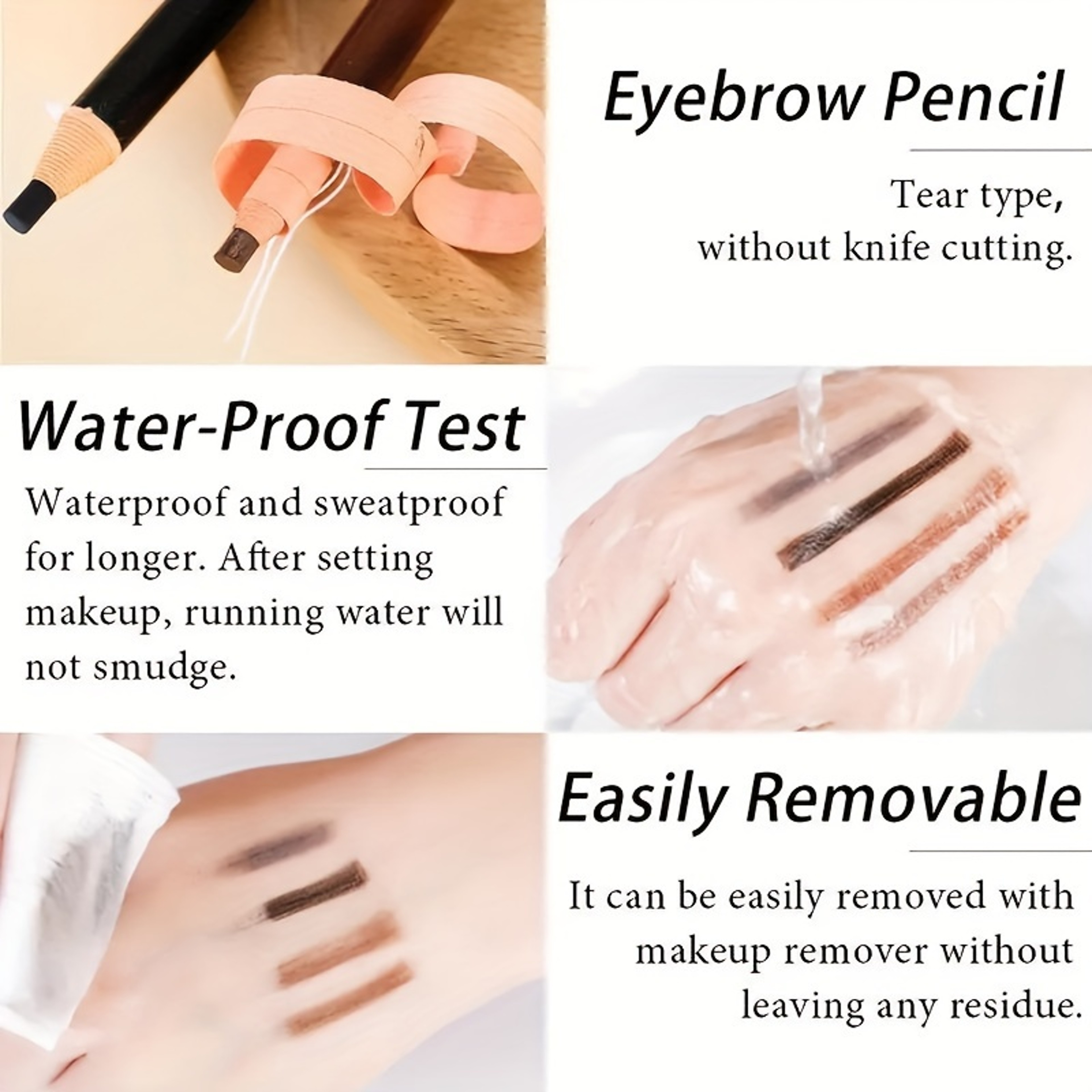 Pull  Go Eyebrow Pencil No Sharpening Waterproof Eyebrow Pencil For Natural Long Lasting Brows 5