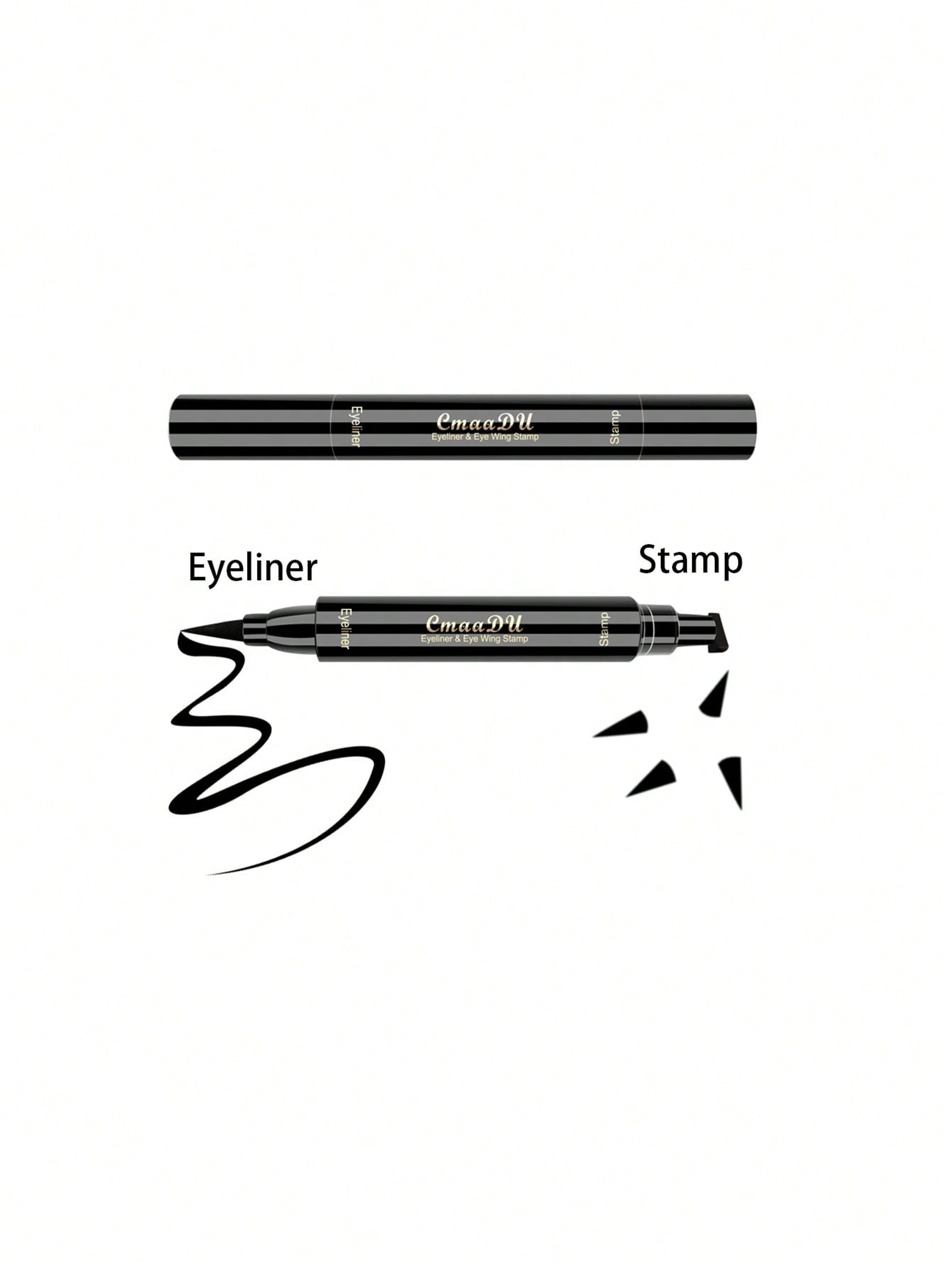 Wing Stamp Waterproof Liquid Eyeliner Pen With Precision Tip Quick Dry Smudge Proof Black Liner 1