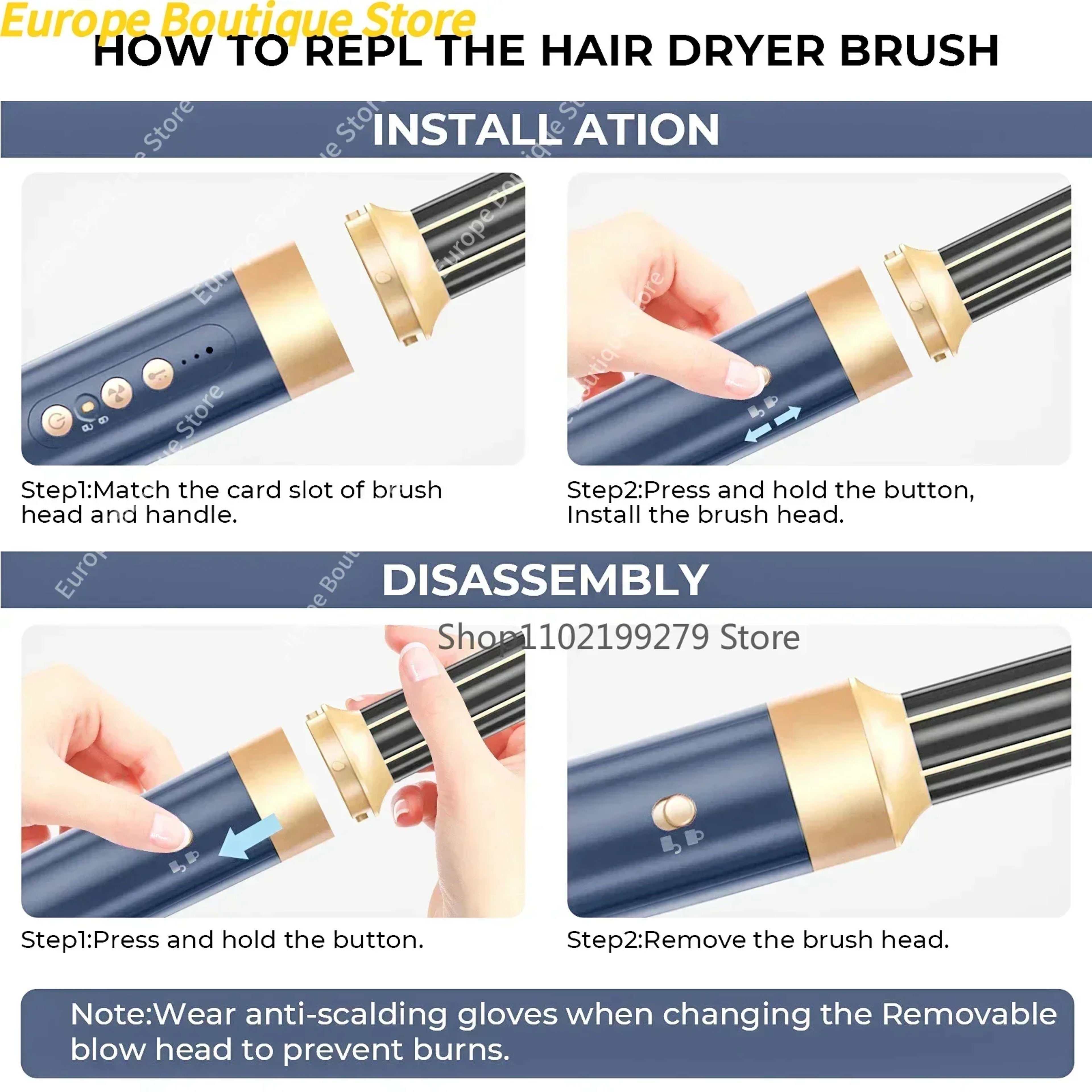Hair Dryer Brush with Ionic Hair Dryer and Auto Hair Curler for Fast Salon Styling – view 5