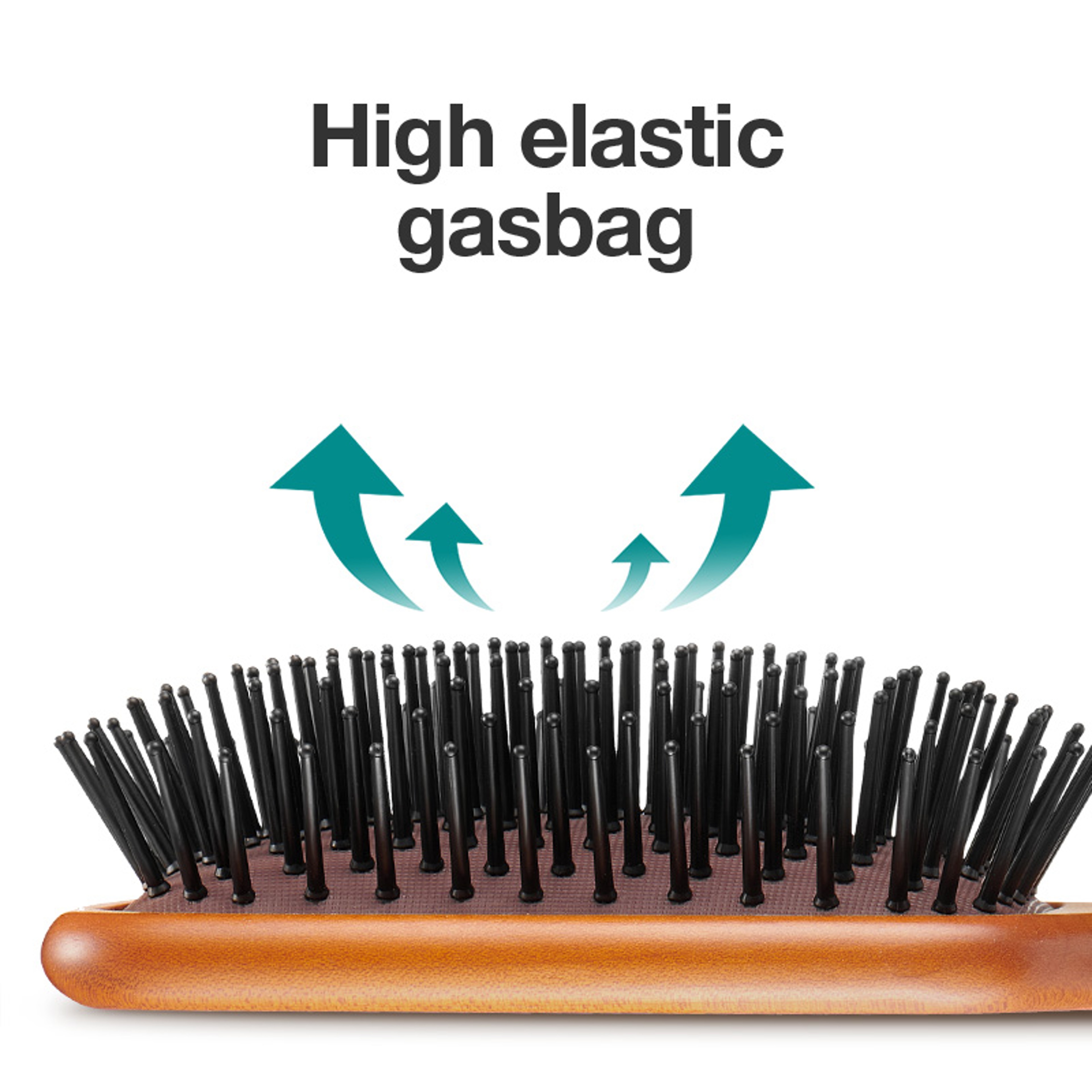 MR GREEN Wooden Hair Brush with Air Cushion Scalp Massage for Curly Long & All Hair Types – view 2