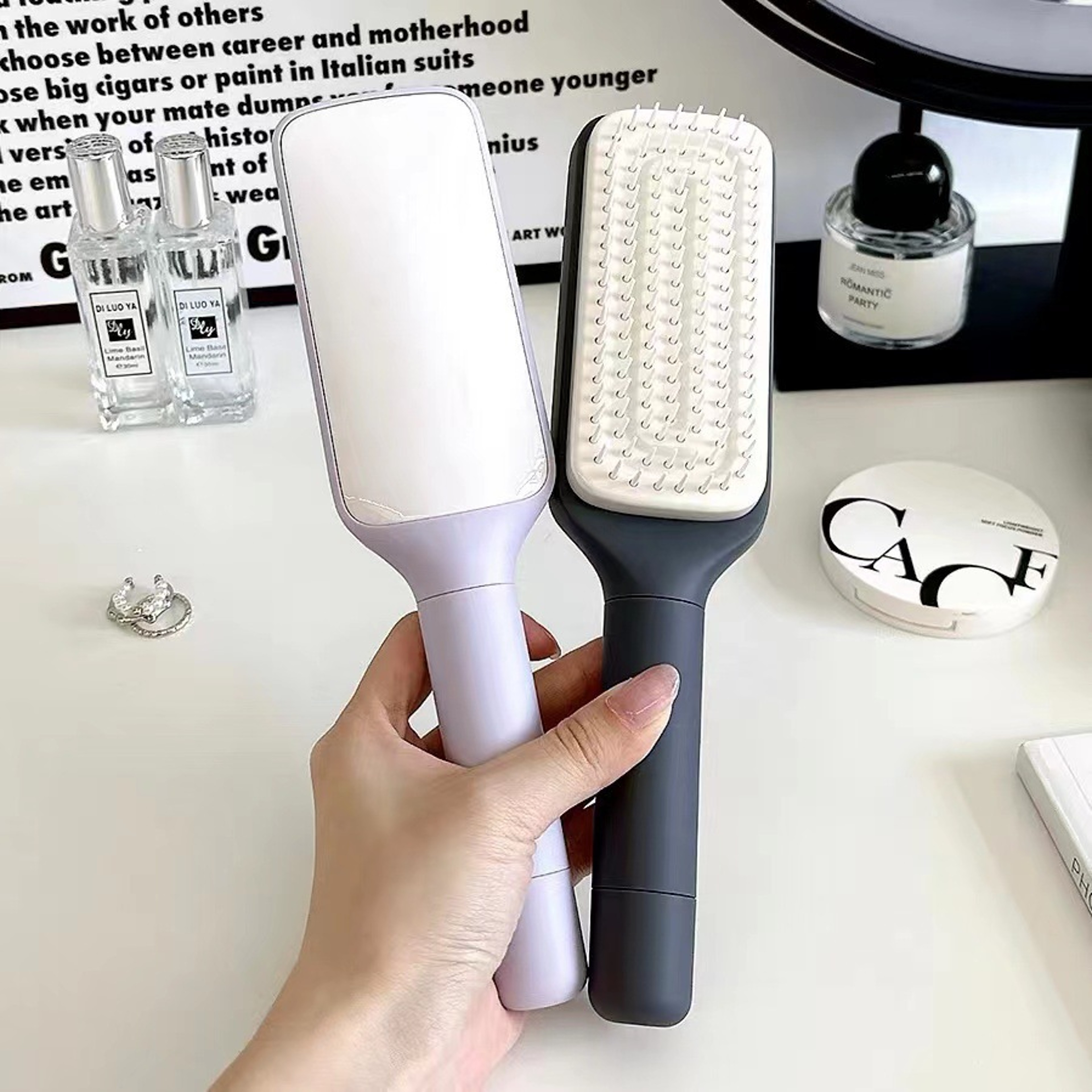 Self Cleaning Hair Brush With Rotating Scalp Massage Air Cushion For Smooth Detangling 7