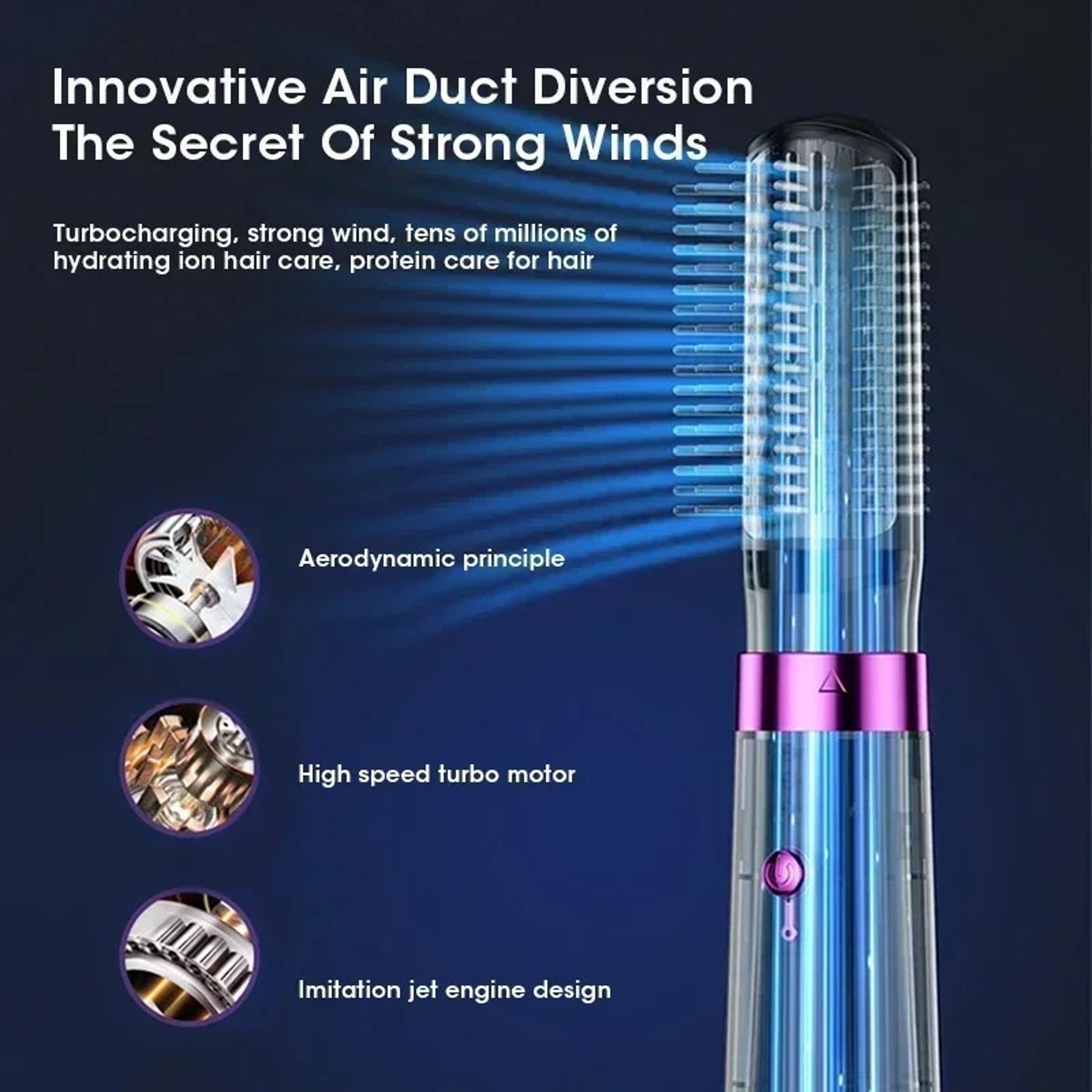 Hair Styler Hot Air Brush With Negative Ion Hair Dryer Straightener  Curler For All Hair Types 2
