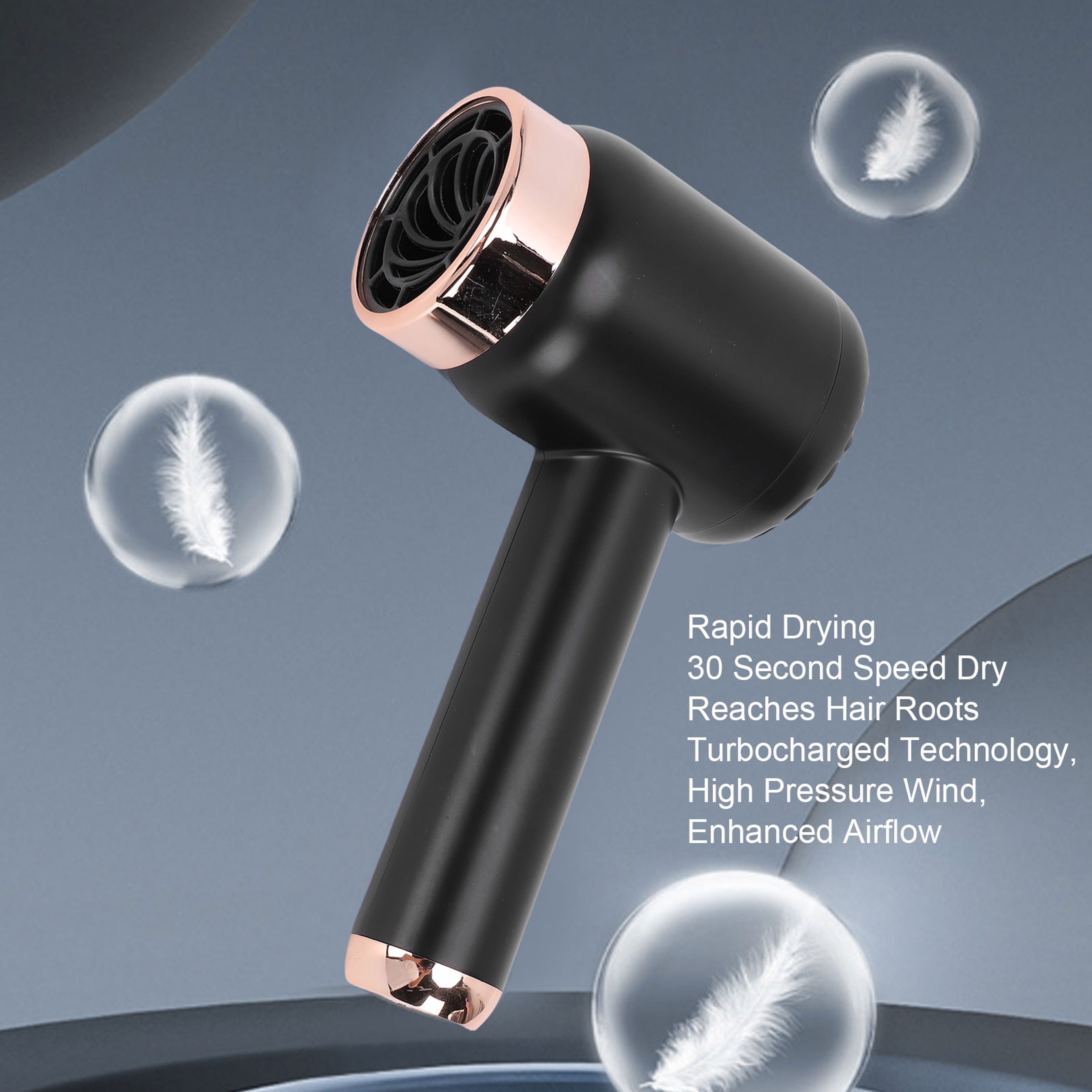 Cordless Ionic Hair Dryer USB Rechargeable Hot & Cold Air Travel Blow Dryer – view 2