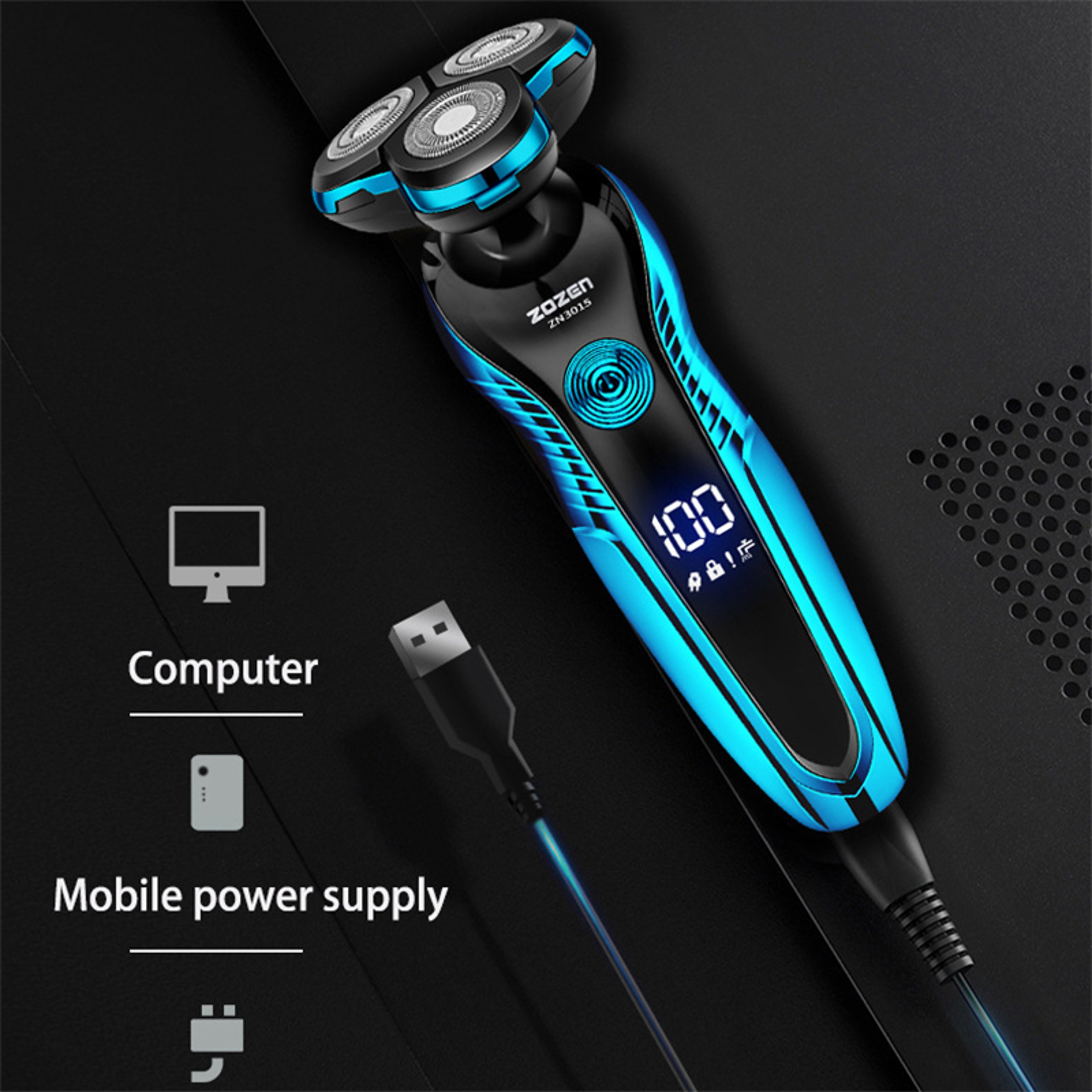 Electric Shaver Rechargeable Wet Dry Beard  Body Hair Trimmer For Men 4