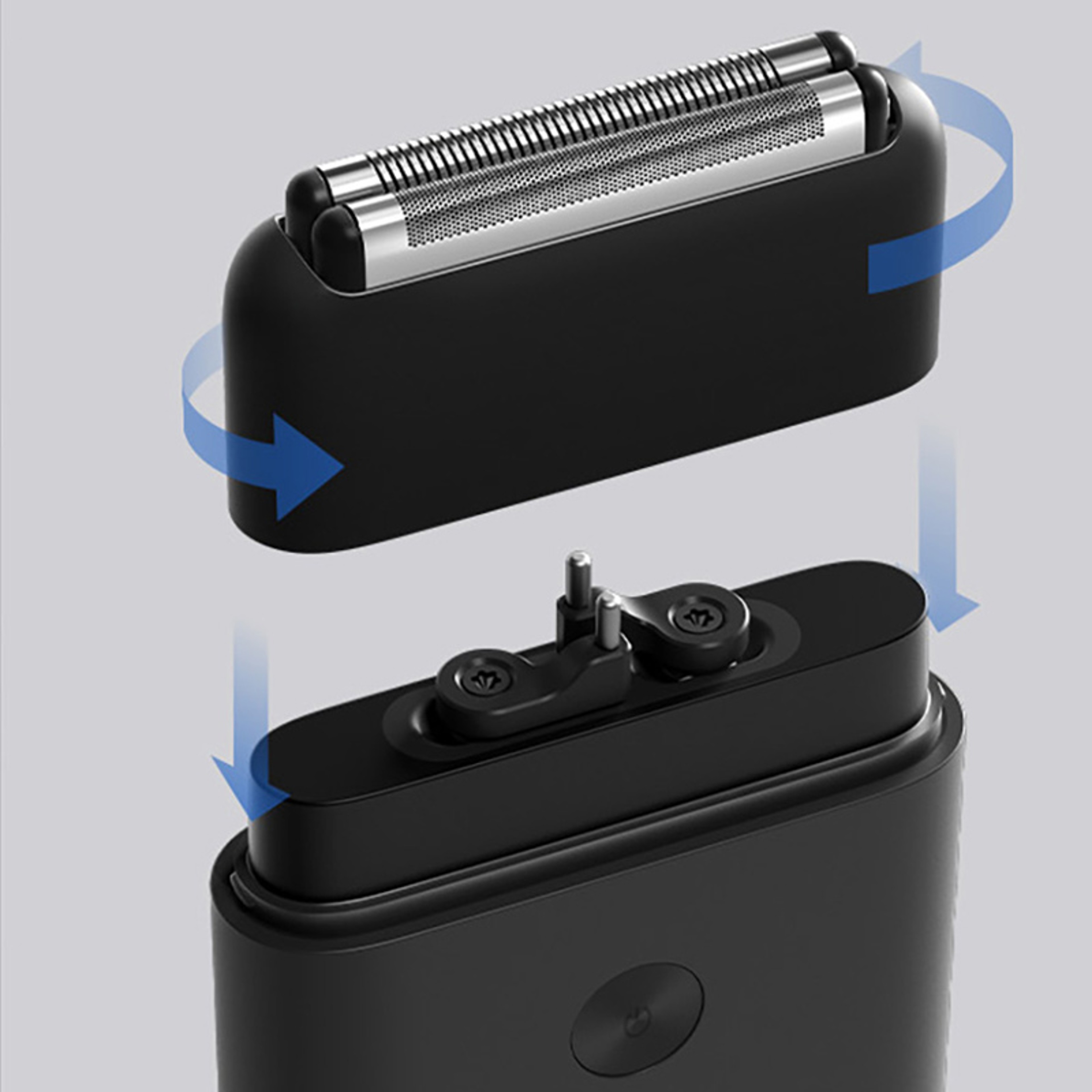 Portable Electric Shaver Dual Blade Waterproof Travel Razor With High Speed Motor 4