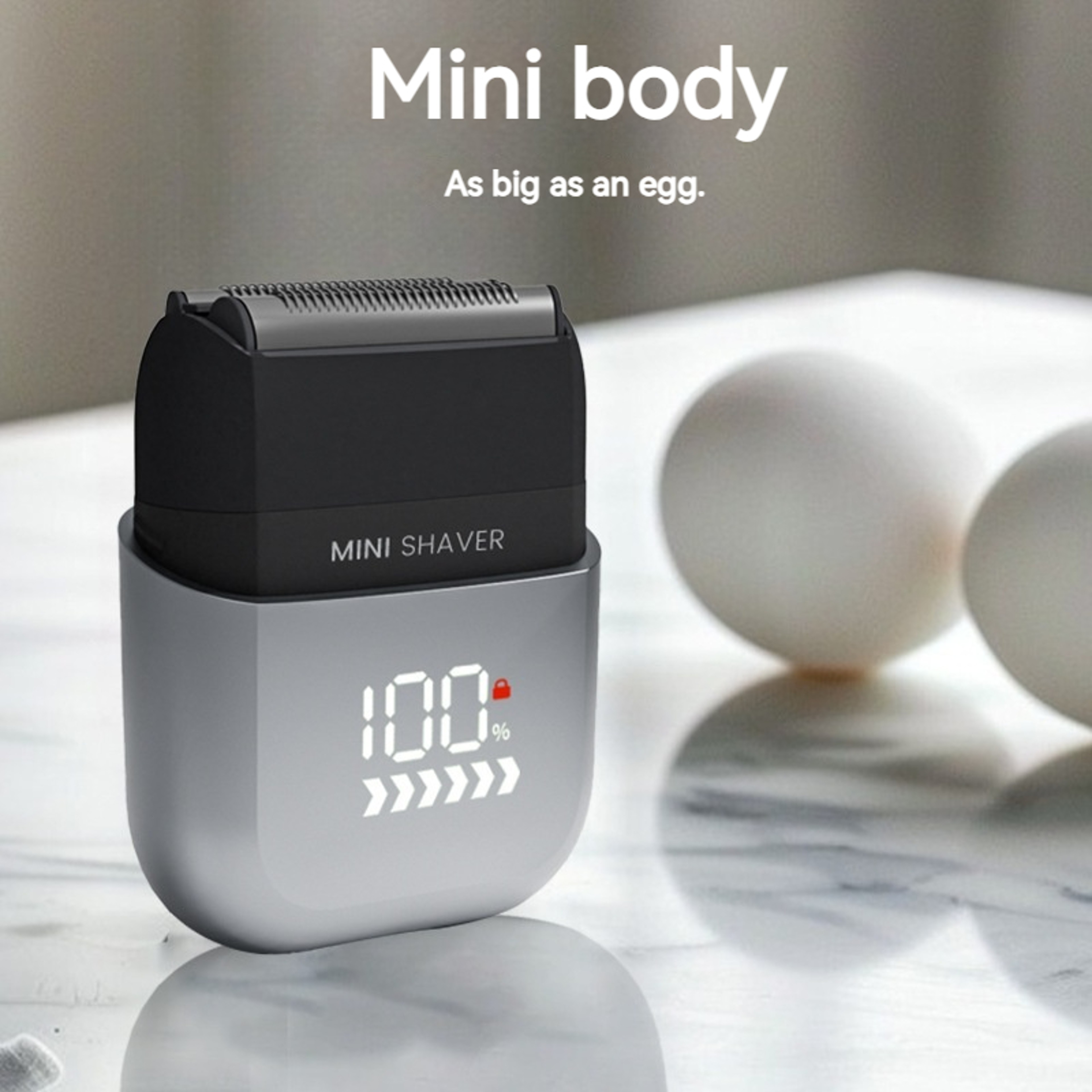 Mini Electric Shaver Portable USB C Rechargeable Travel Razor With Digital Display 3