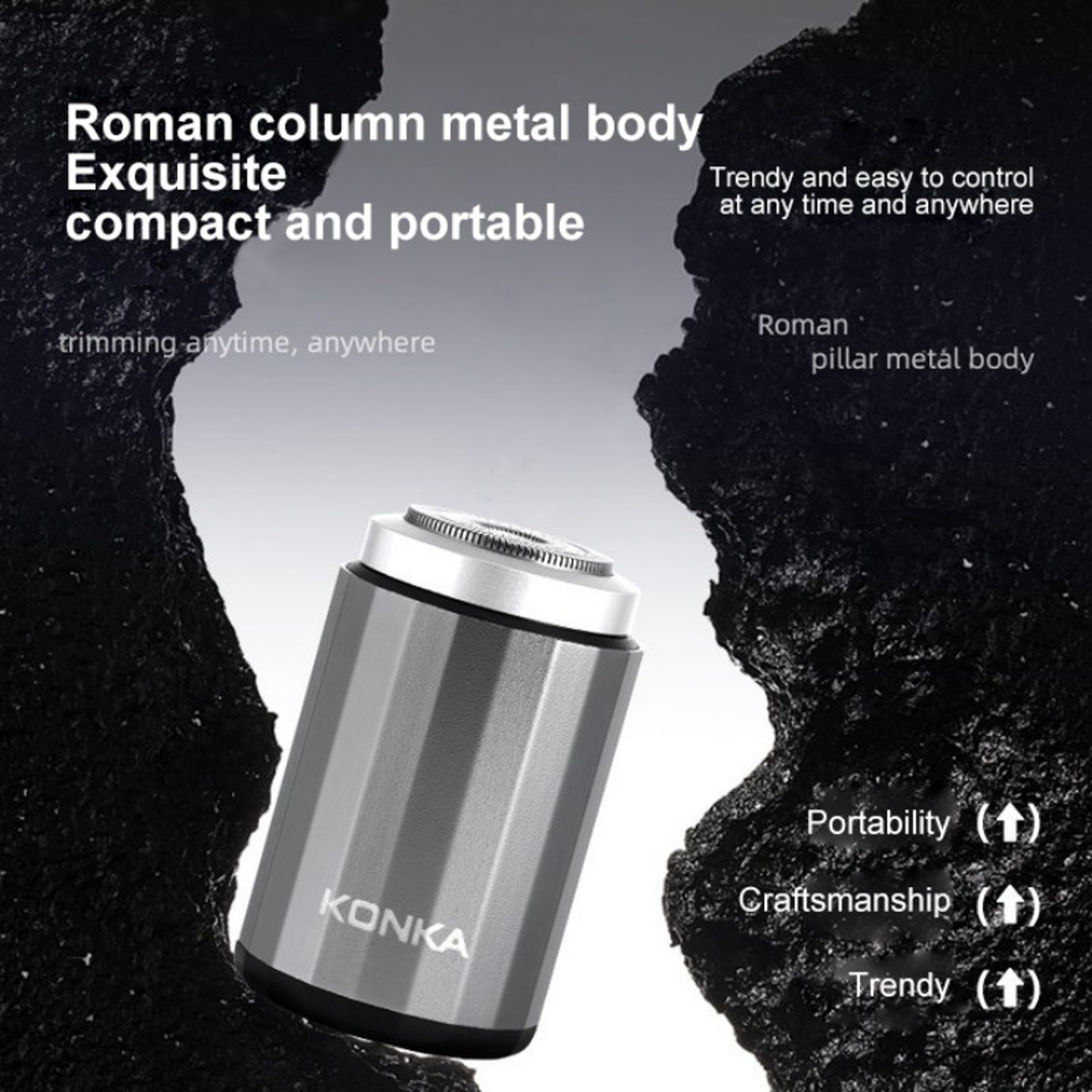 Mini Portable Electric Shaver USB C Rechargeable Waterproof Wet  Dry Travel Razor 3