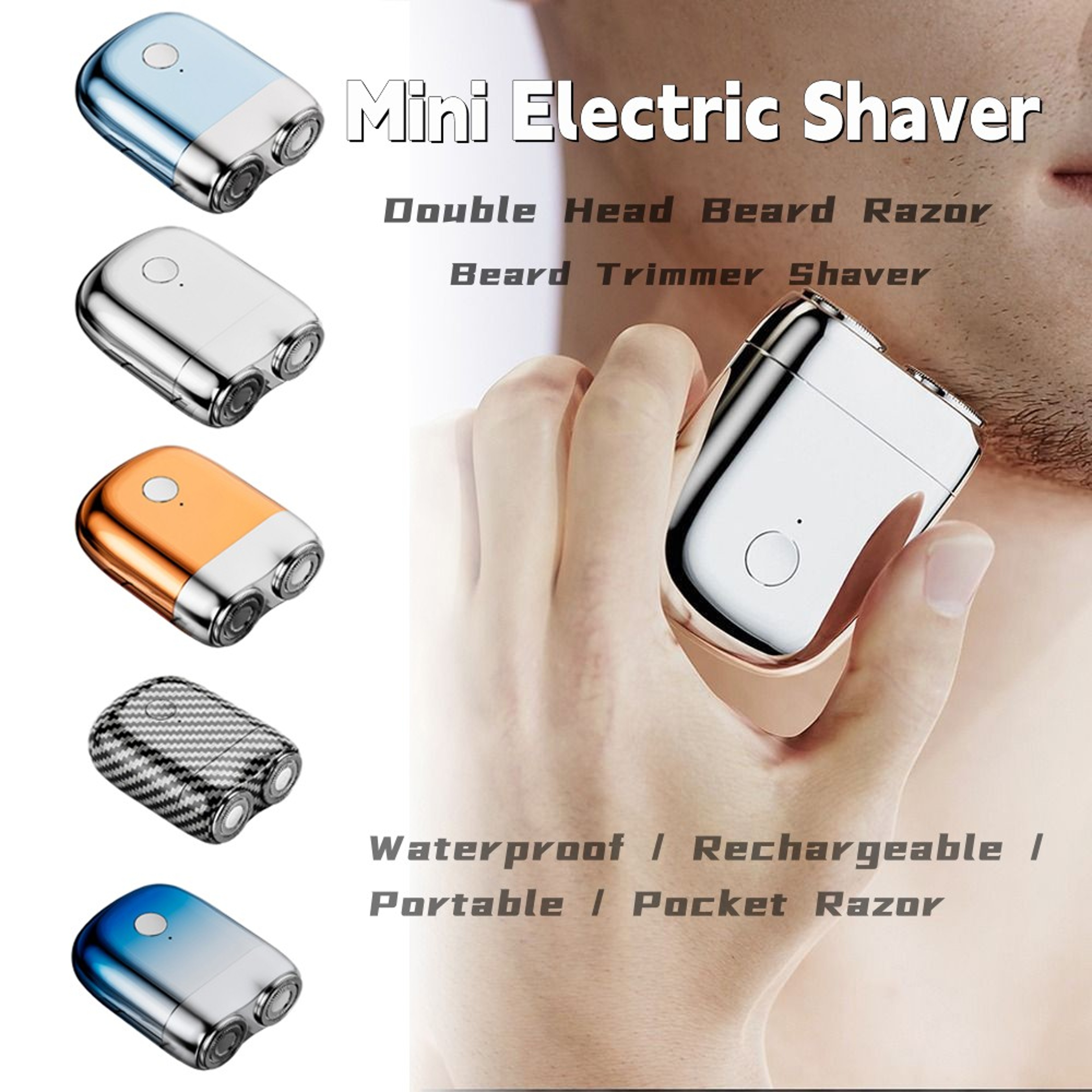 Pocket Pro Mini Electric Shaver Portable Beard Trimmer Travel Pocket Razor For Men 5