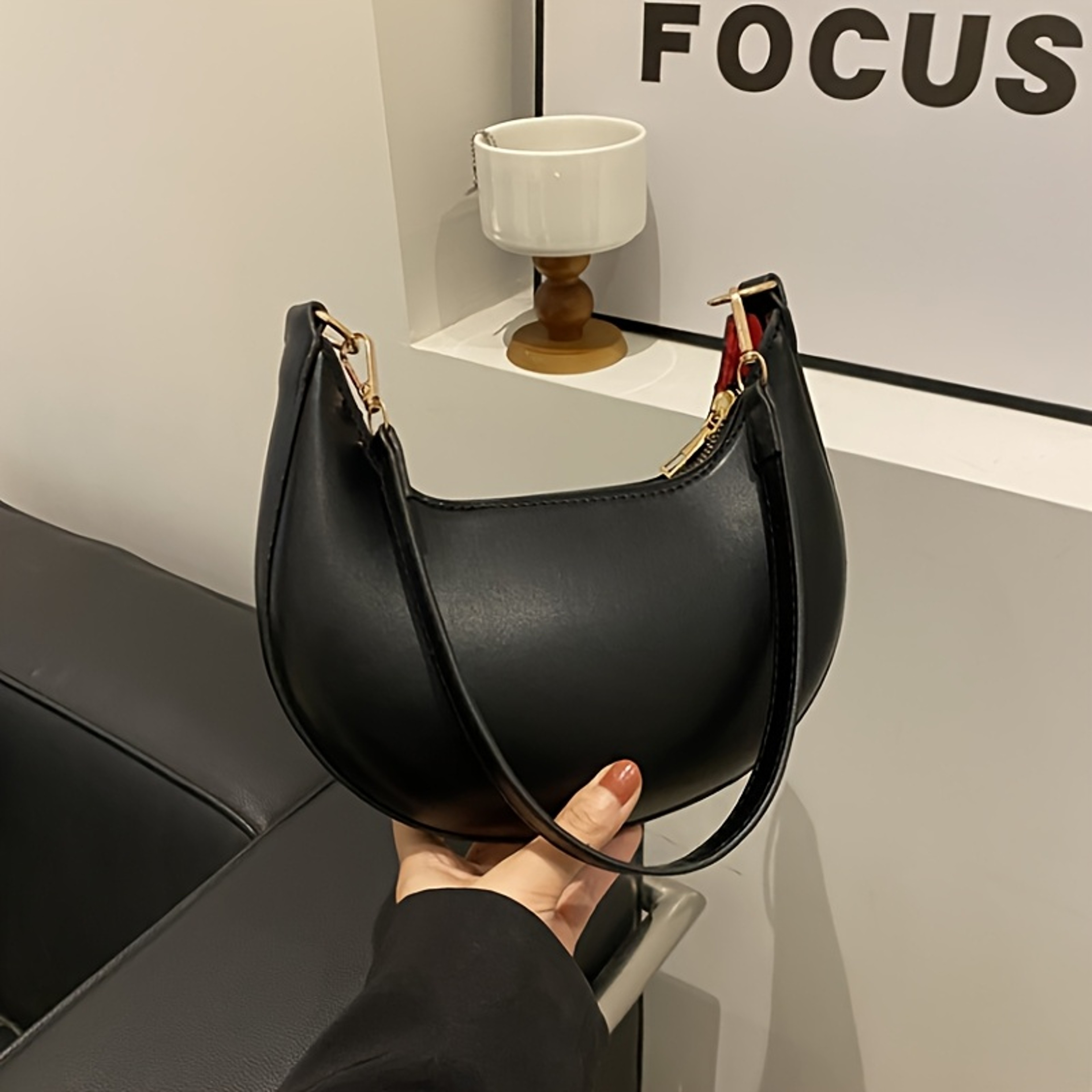 Luxury Moon Shoulder Bag For Women Crescent Fashion Underarm Purse With Adjustable Strap 3