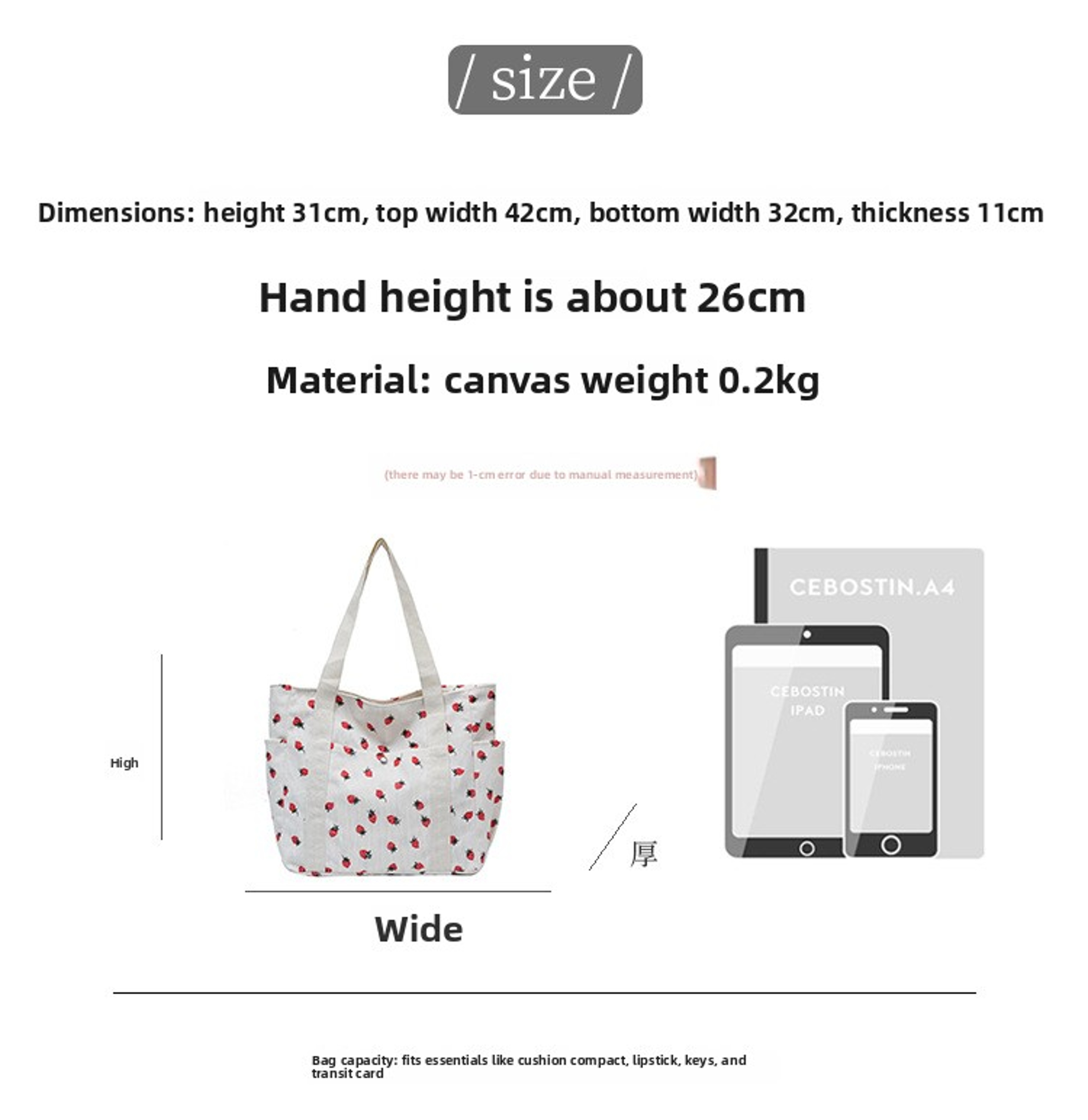 Cute Corduroy Shoulder Bag For Women Printed Underarm Purse Casual Everyday Handbag 2