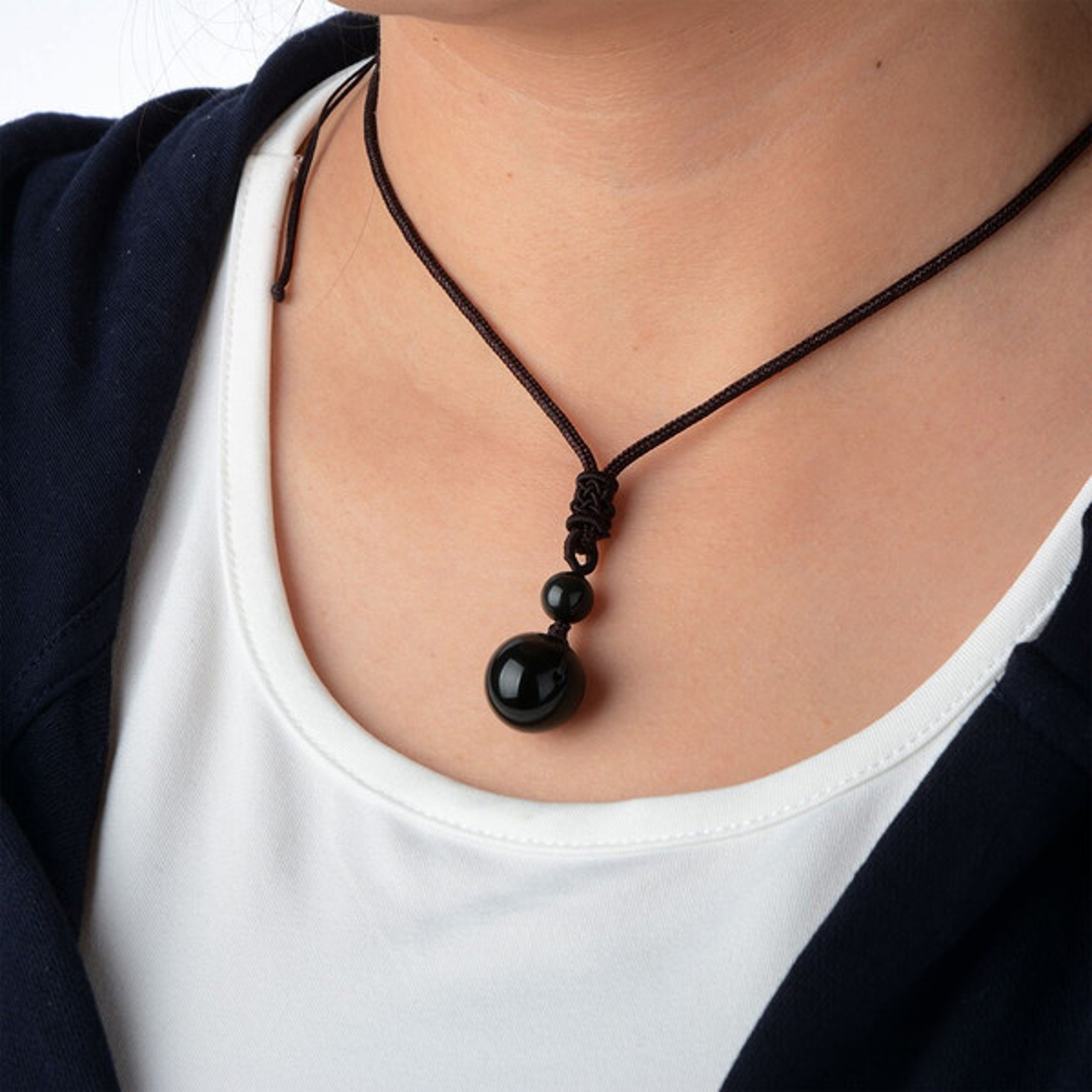 Obsidian Necklace Crystal For Women 4