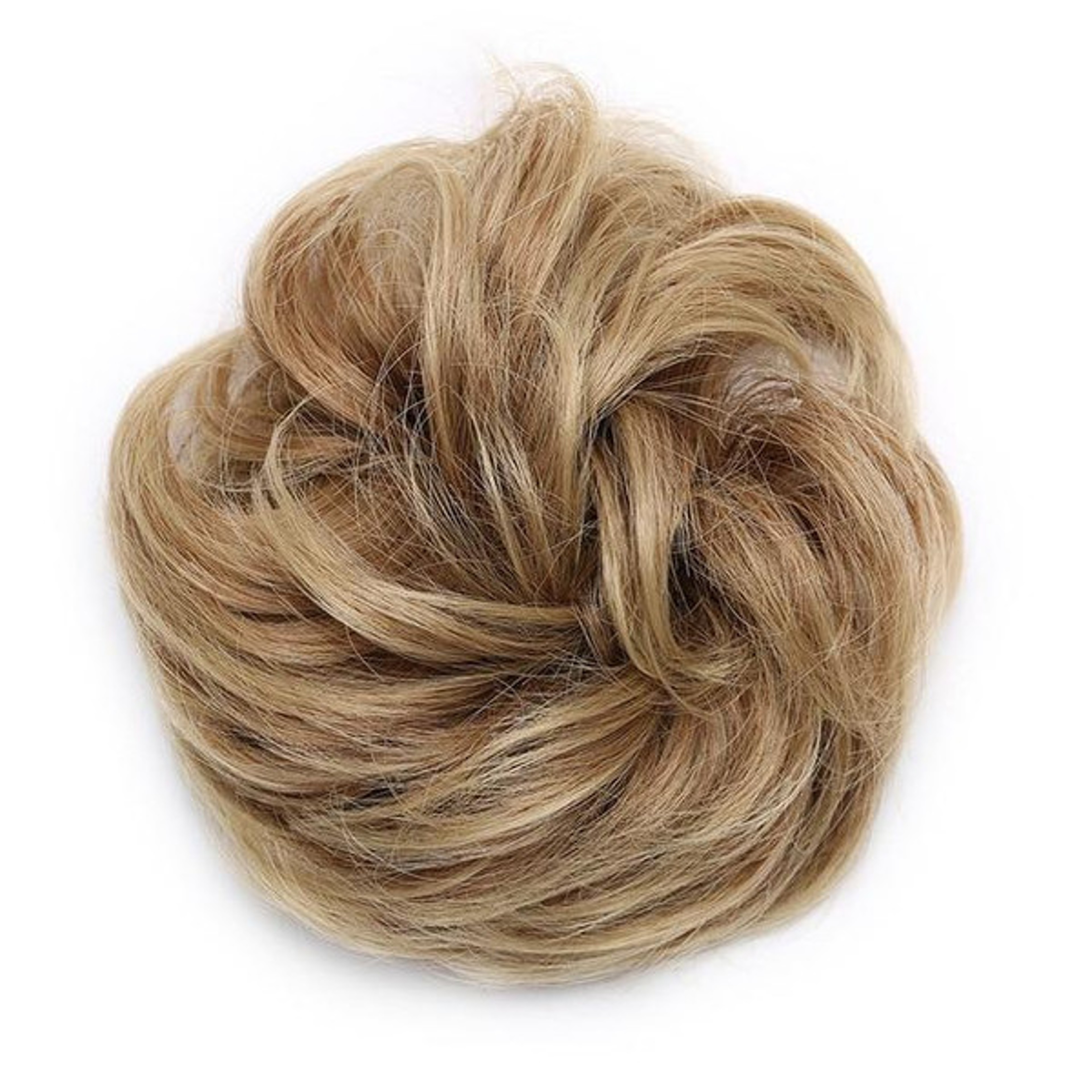 Chic Rose Bun Hair Scrunchie - Quick Styling, Durable Synthetic, Easy Maintenance, Ideal for Daily Wear Honey blonde