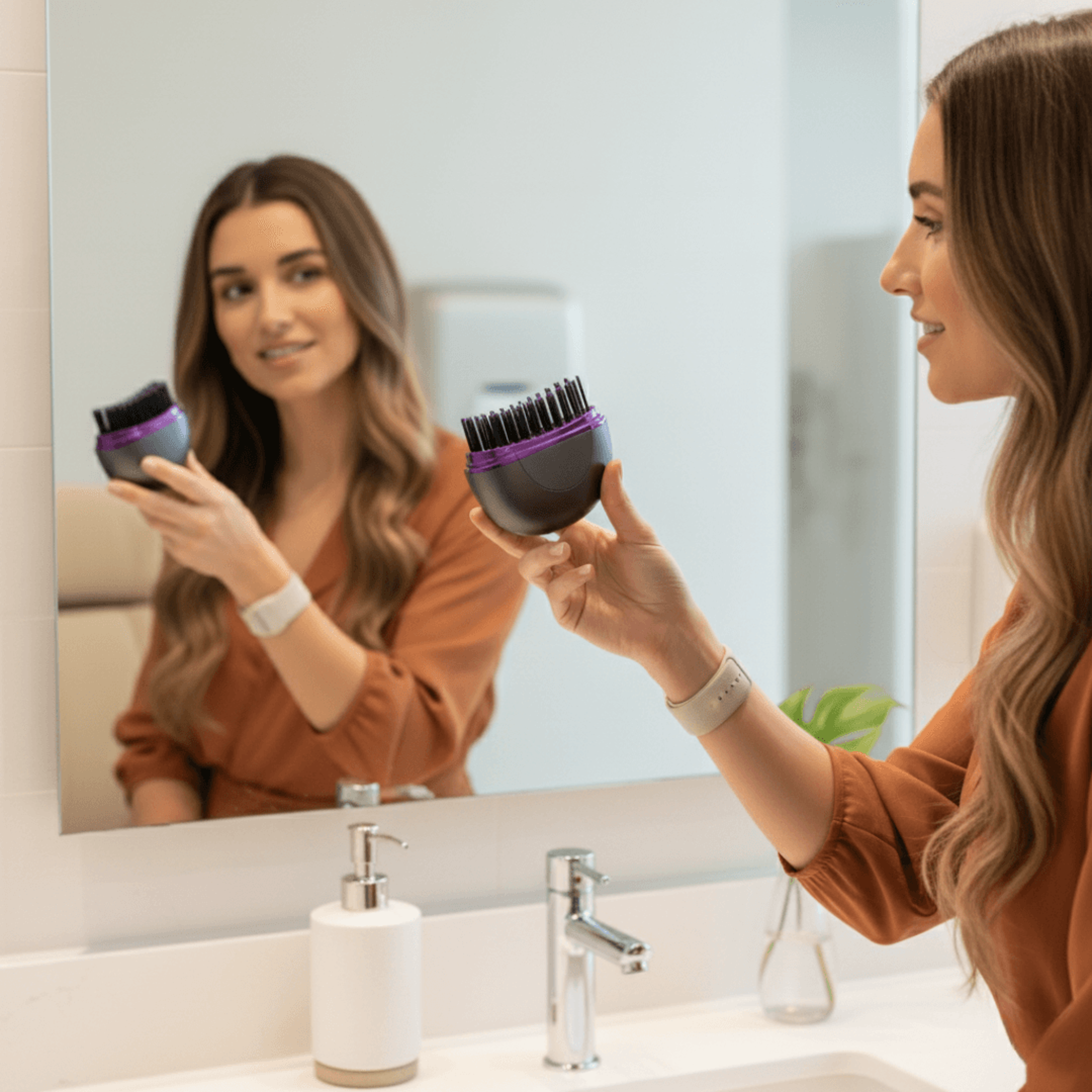 Mini Cordless Hair Straightener Comb Portable Travel Hair Styling Brush – view 7