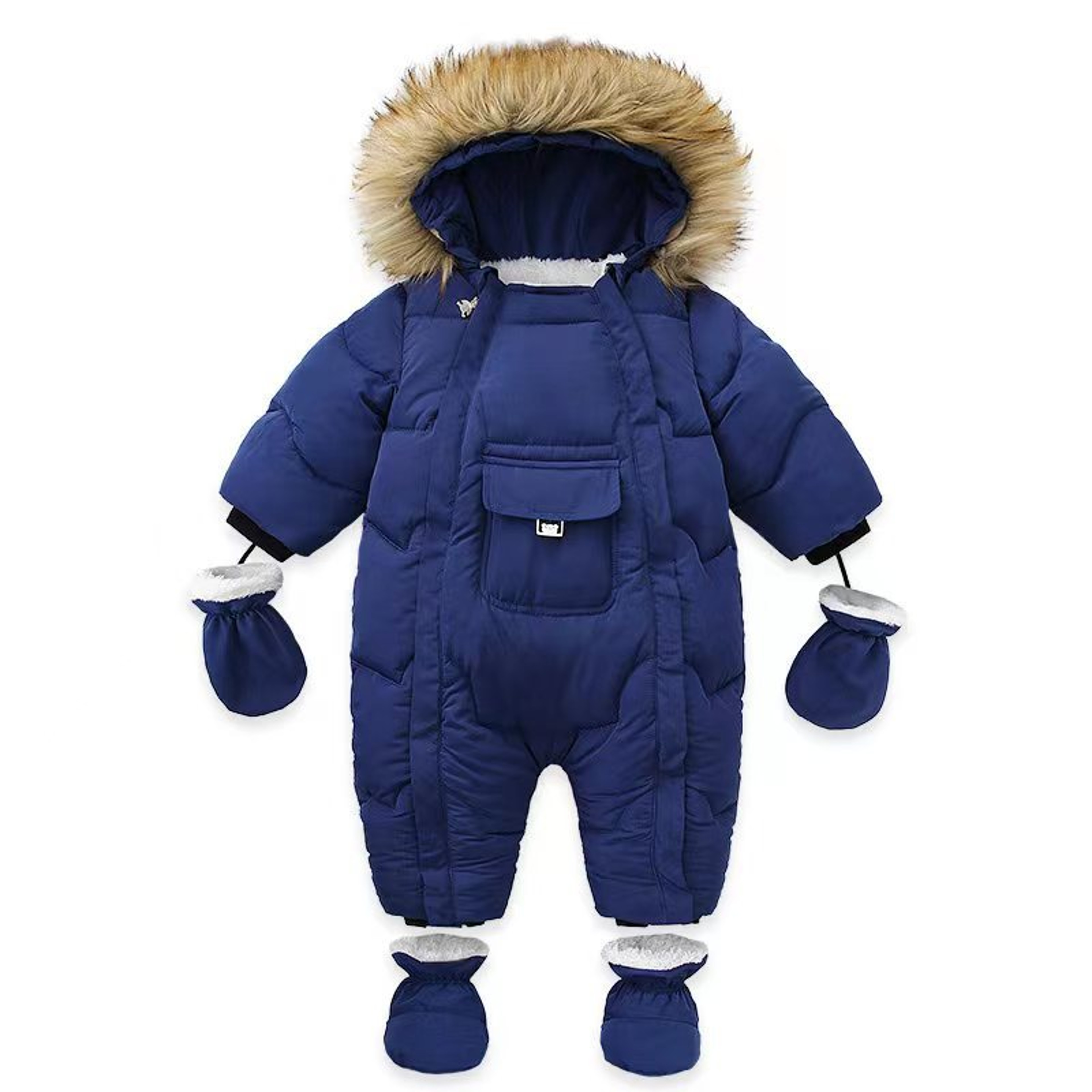 Velvet Warm Newborn Baby Overalls Baby Girl Winter Jumpsuit Plus Infant Girl Snowsuit Toddler Romper Outerwear Coat Cozy – view 5
