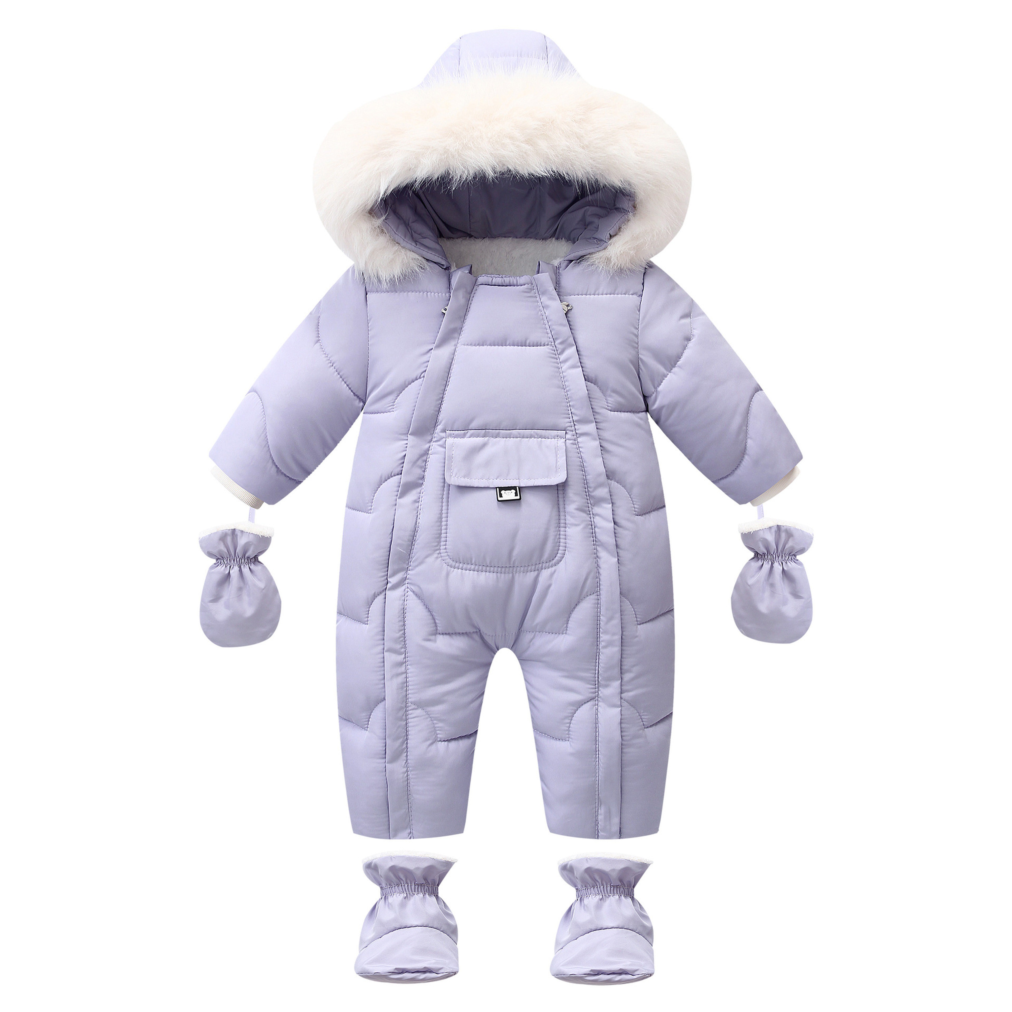 Velvet Warm Newborn Baby Overalls Baby Girl Winter Jumpsuit Plus Infant Girl Snowsuit Toddler Romper Outerwear Coat Cozy – view 9