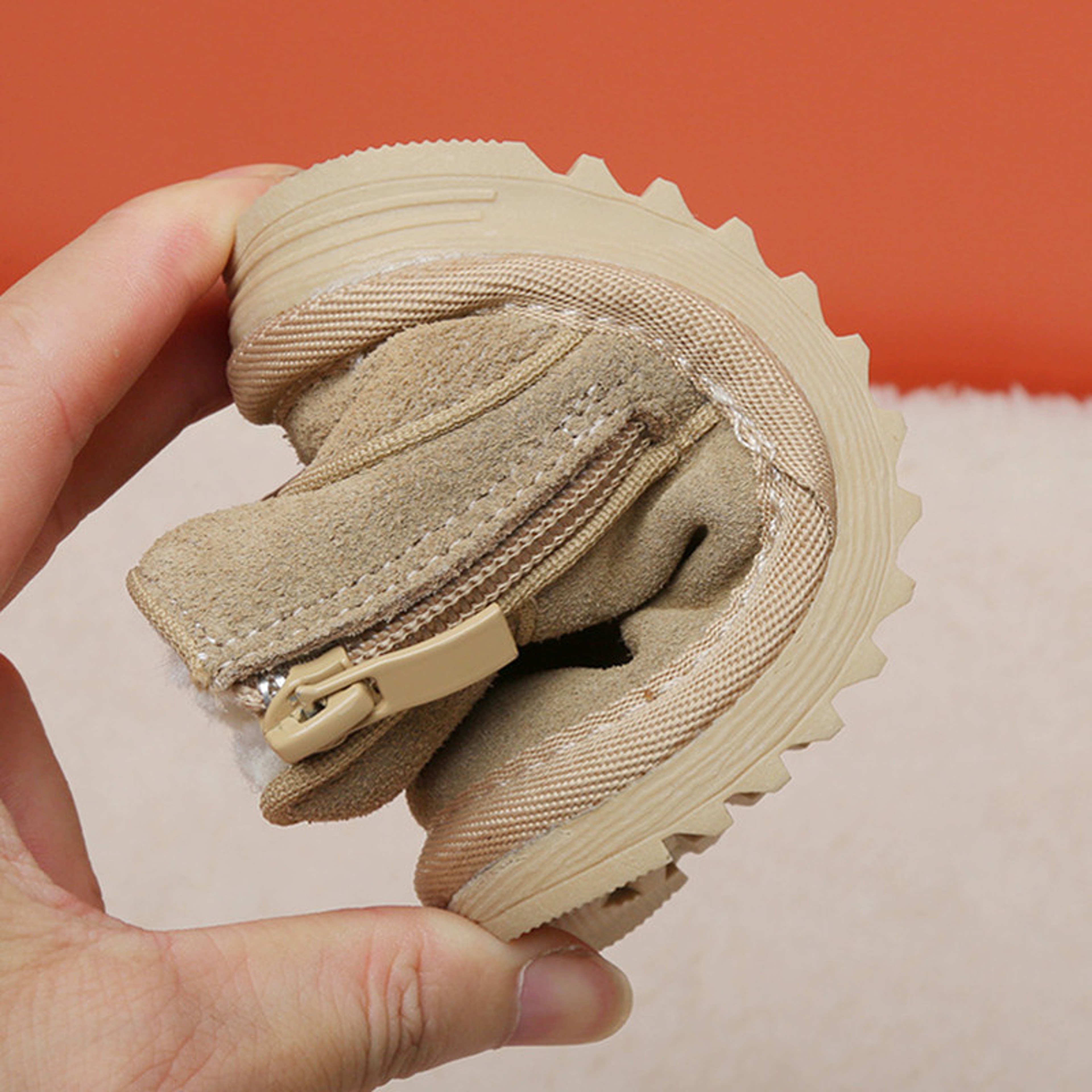 New Winter Baby Snow Boots Leather Warm Plush Infant Shoes Zip Side Soft Sole Fashion Toddler Boys Girls Cold Boots – view 6