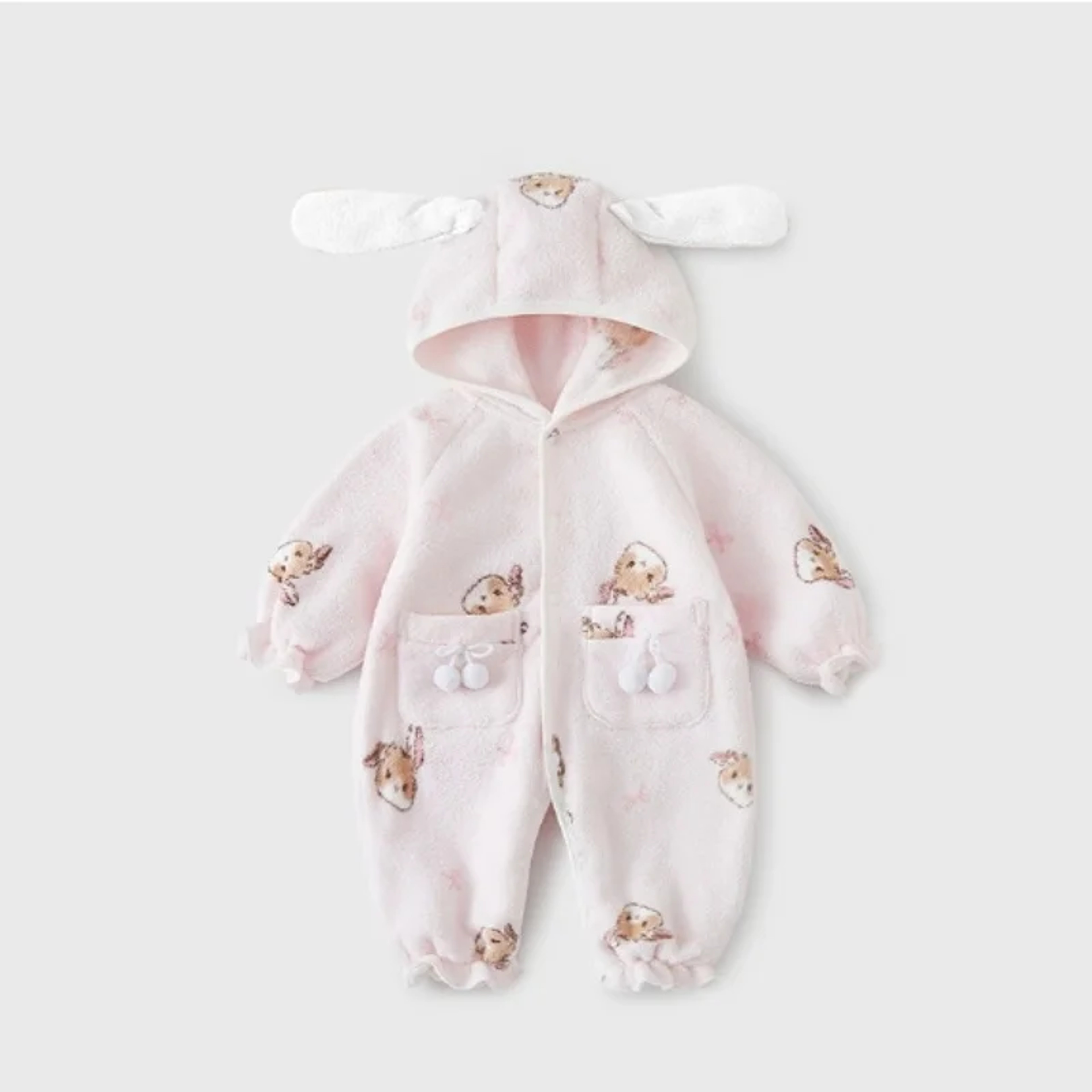 Warm Animal Print Hooded Romper Autumn Winter Newborn Baby Onesie Jumpsuit Outwear for Infant Boys Girls – view 8