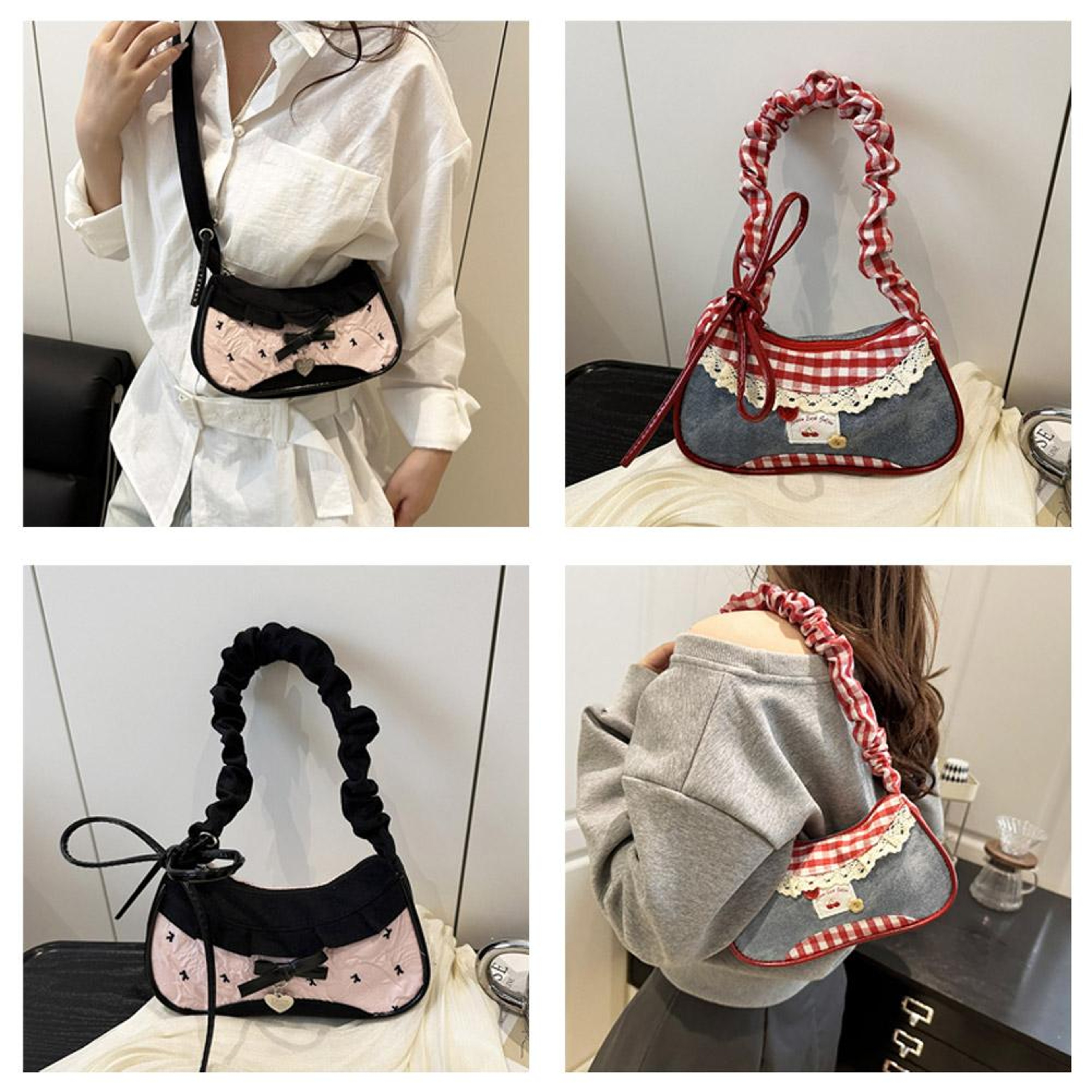 Korean Grid Mini Handbag – view 3