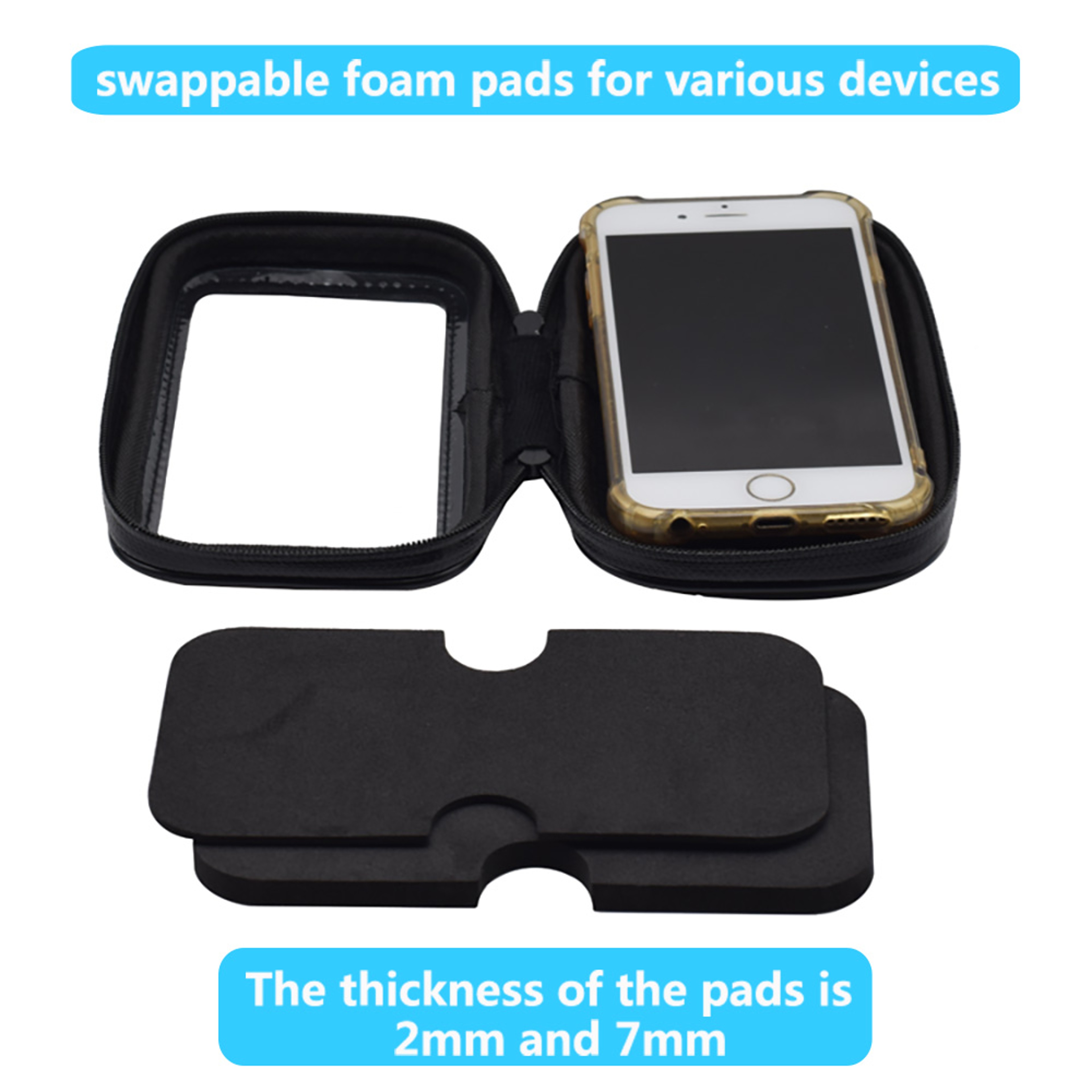 Waterproof Bike Phone Holder, Motorcycle Phone Mount, Fully Enclosed Touch Sensitive Design, Compatible with All Phones – view 3