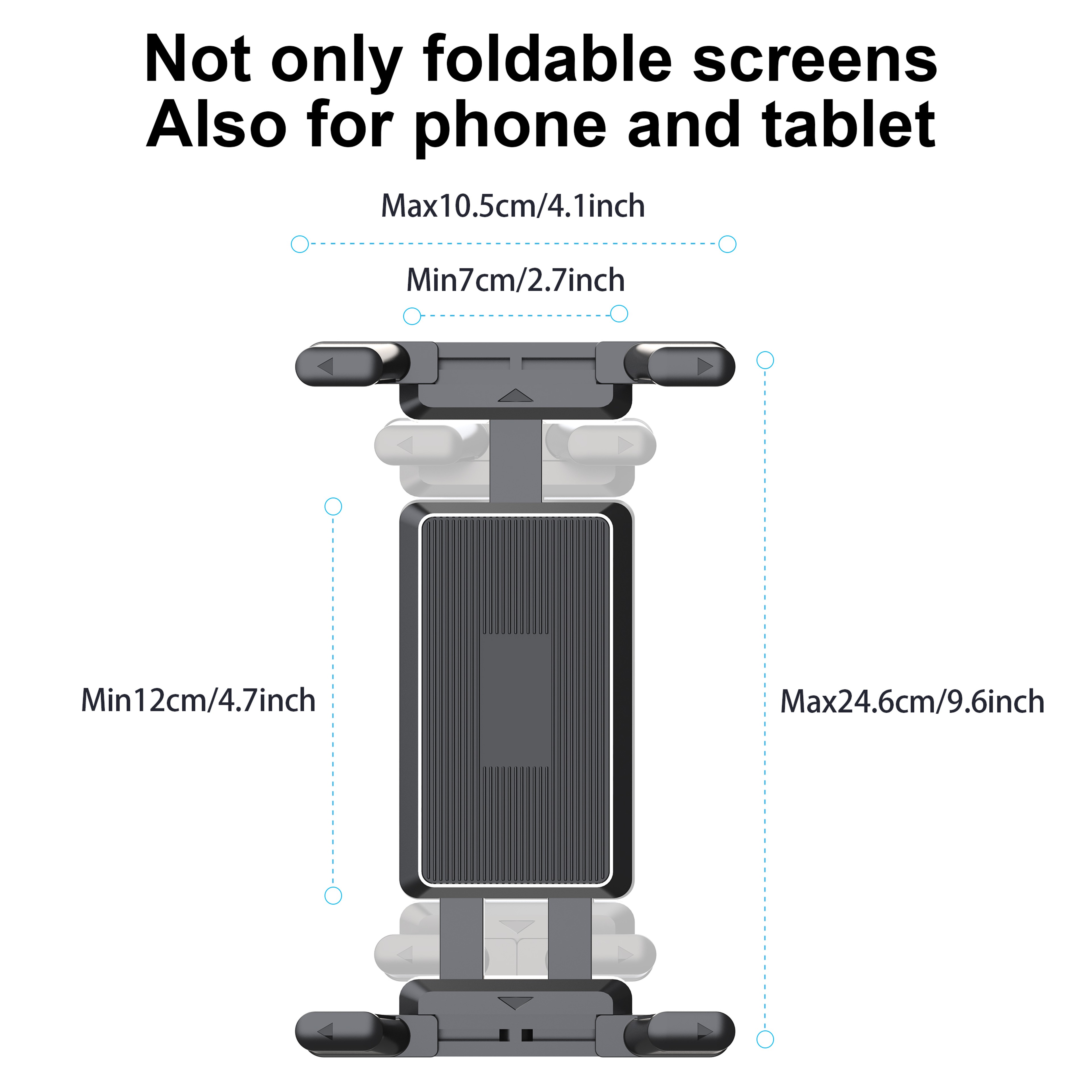 Universal Phone and Tablet Holder for Treadmills, Spin Bikes, Strollers, Wheelchairs, Golf Carts, and Music Stands – view 4