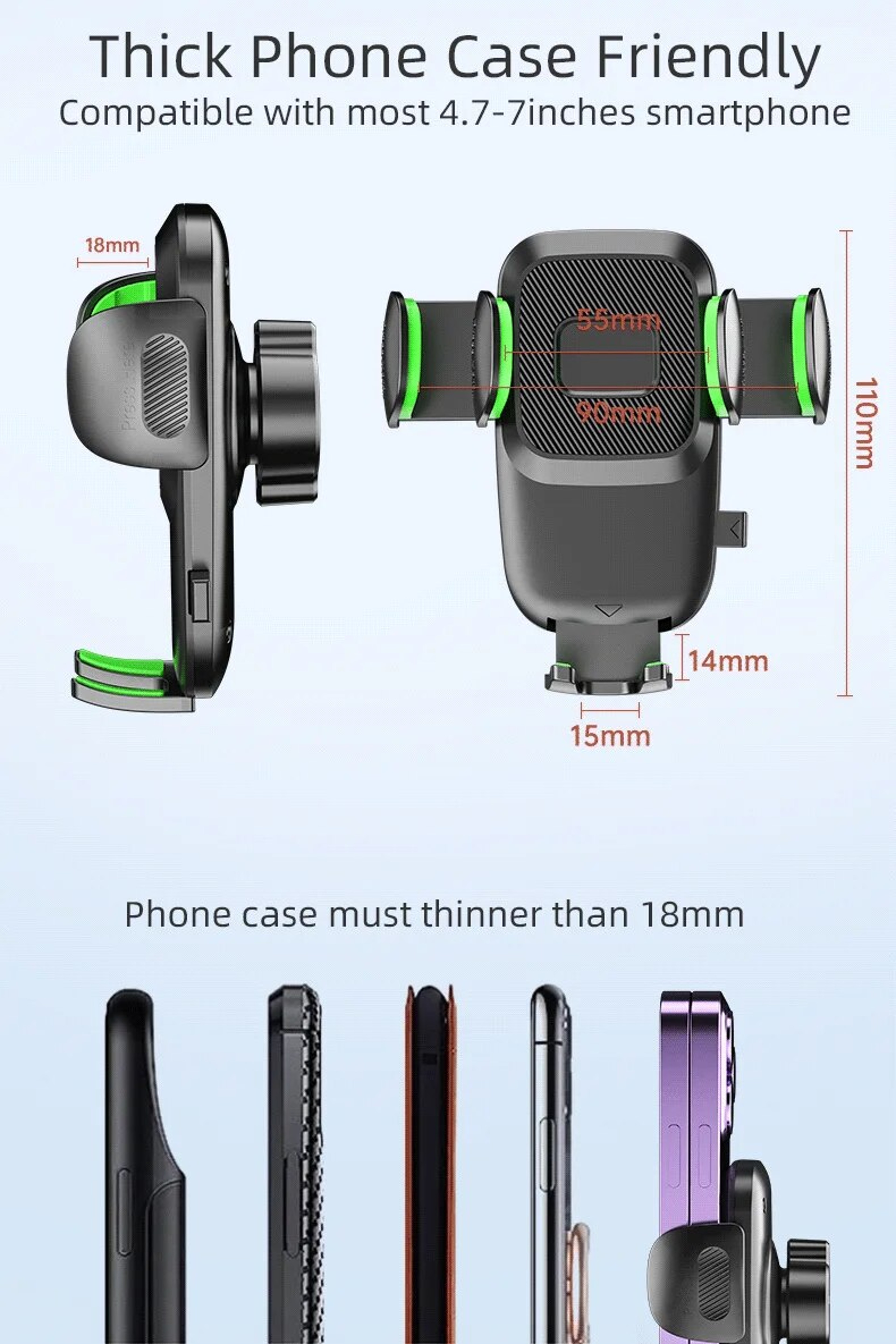 WindshieldDashboard Car Phone Holder Mount Suction Cup For Truck Compatibility 4
