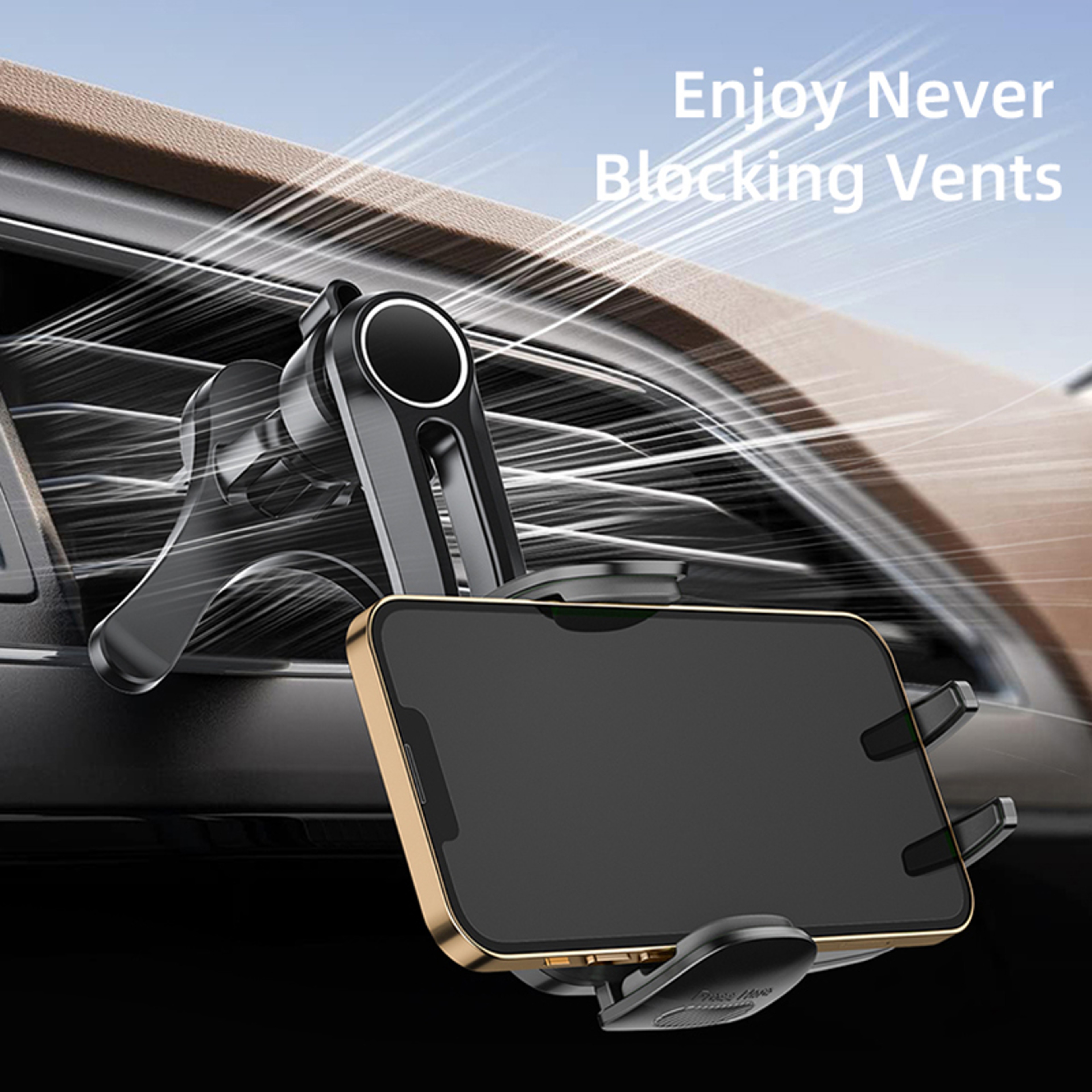Never Blocking Vent Car Vent Phone Mount Universal Extension Clip Air Phone Holder Enjoy Comfort Of 2