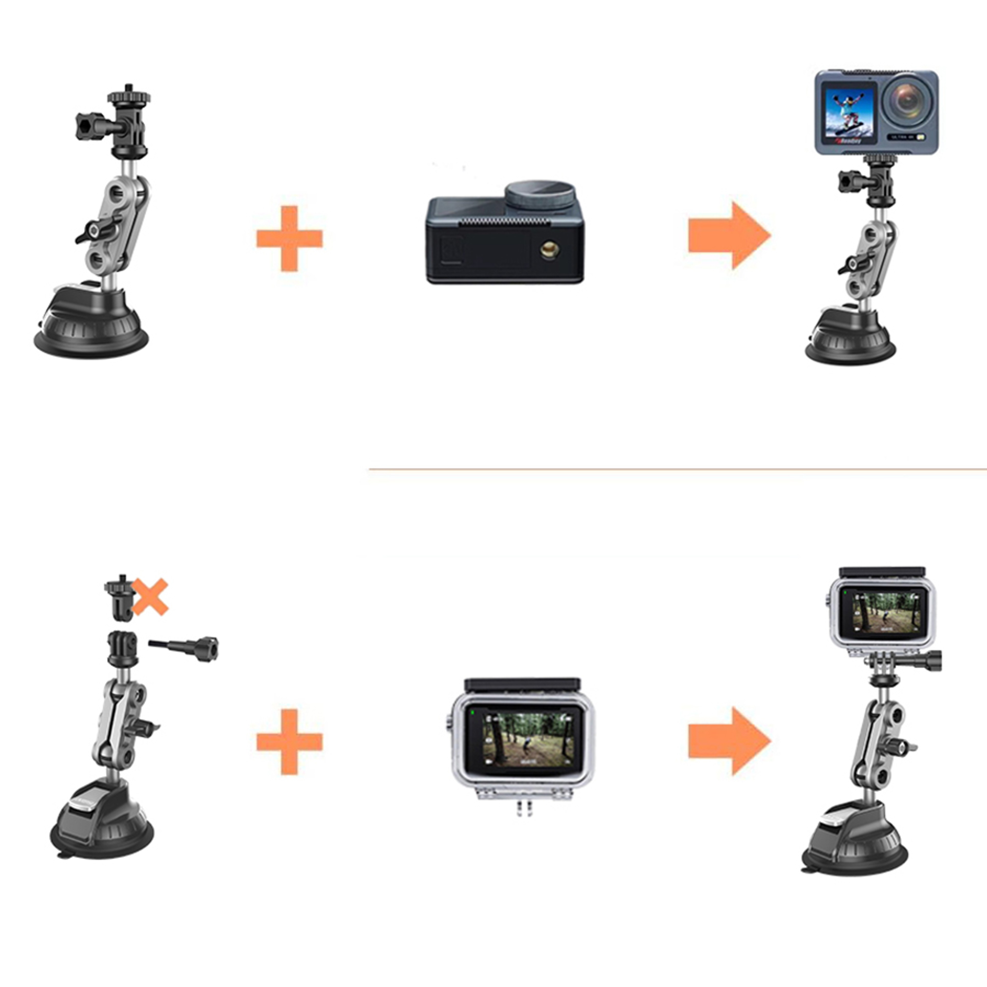Dashboard Quickrelease Holder Powerful Suction Cup Car Mount For Insta 3