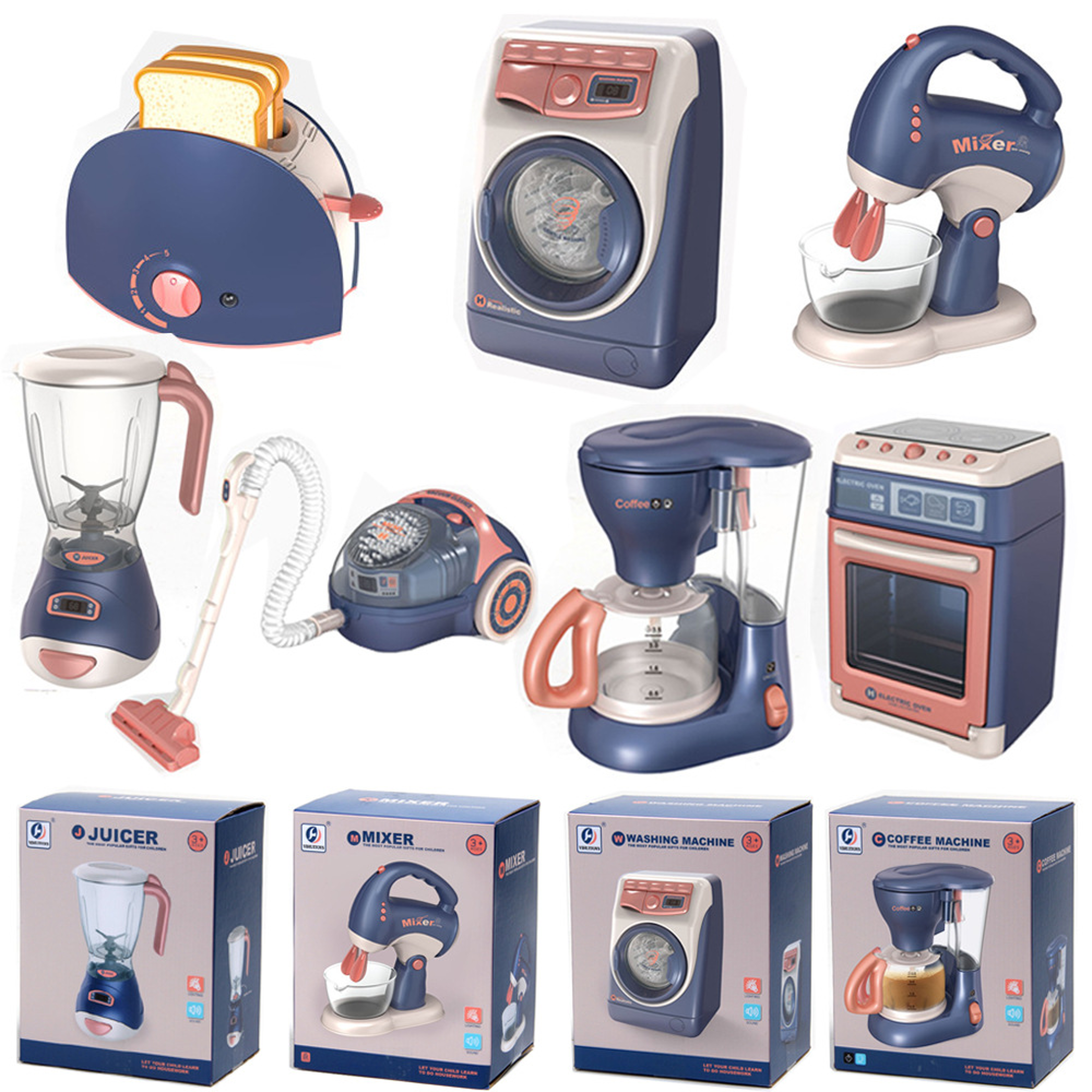 Electric Vacuum Cleaner Household Juicer Dispenser Pretend Kitchen Play Toys Water Sweeper Washing  0