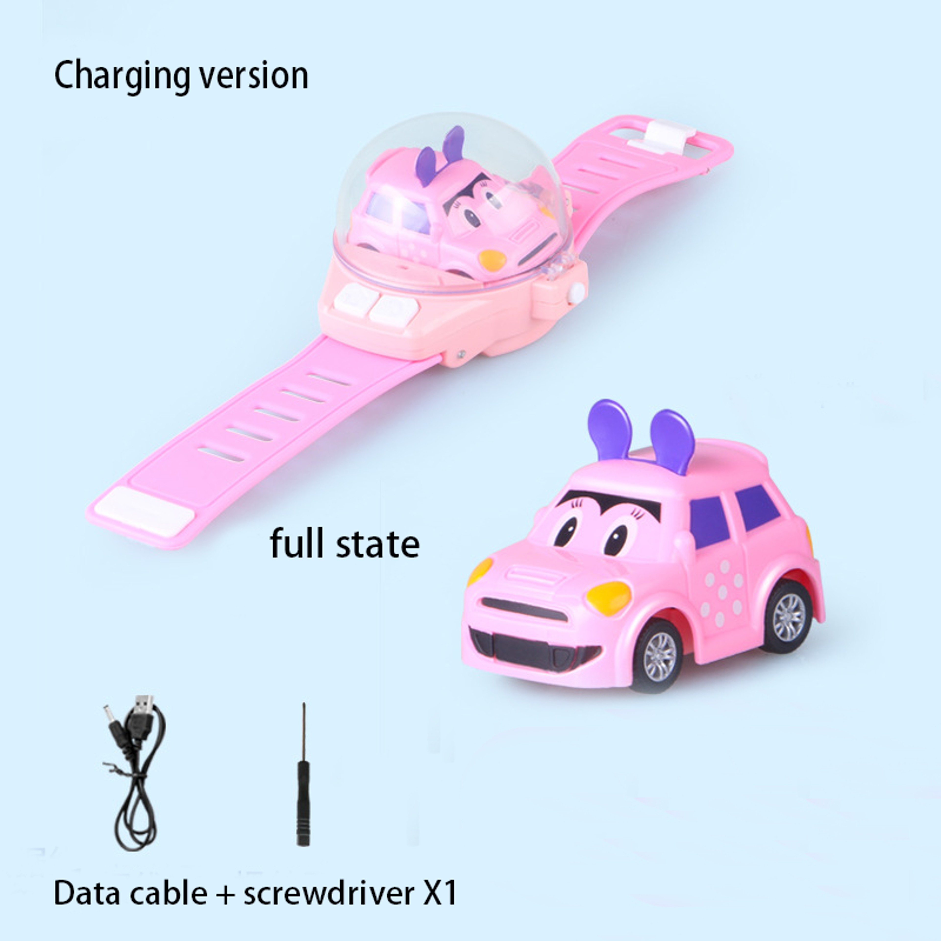 Mini Watch Car Parent Child Interaction Remote Control Car Electric Alloy Childrens Watch Racing To 6