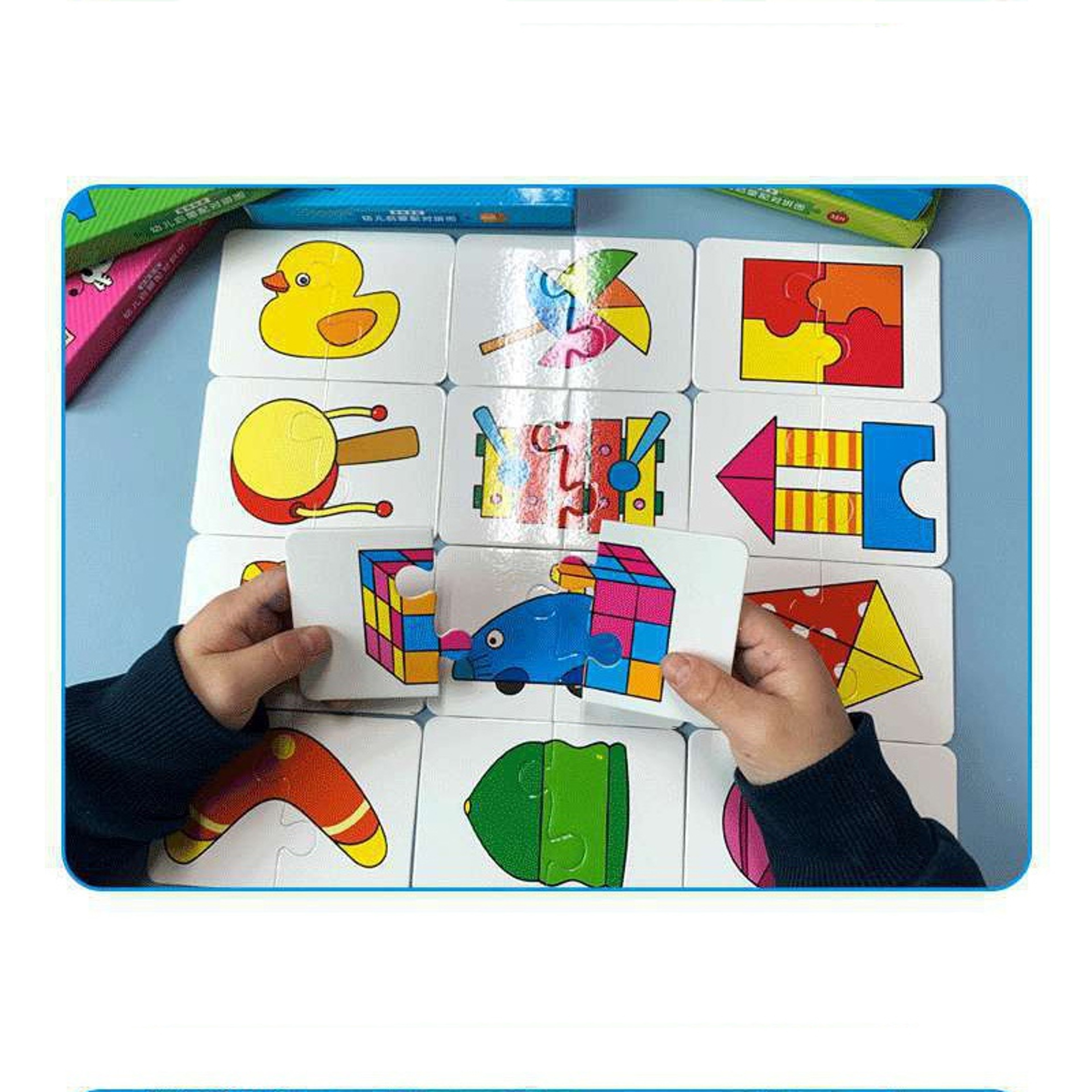 Educational Puzzle Toy For Kids Matching Card Game Baby Cognitive Fruit Animal Learning Montessori  9