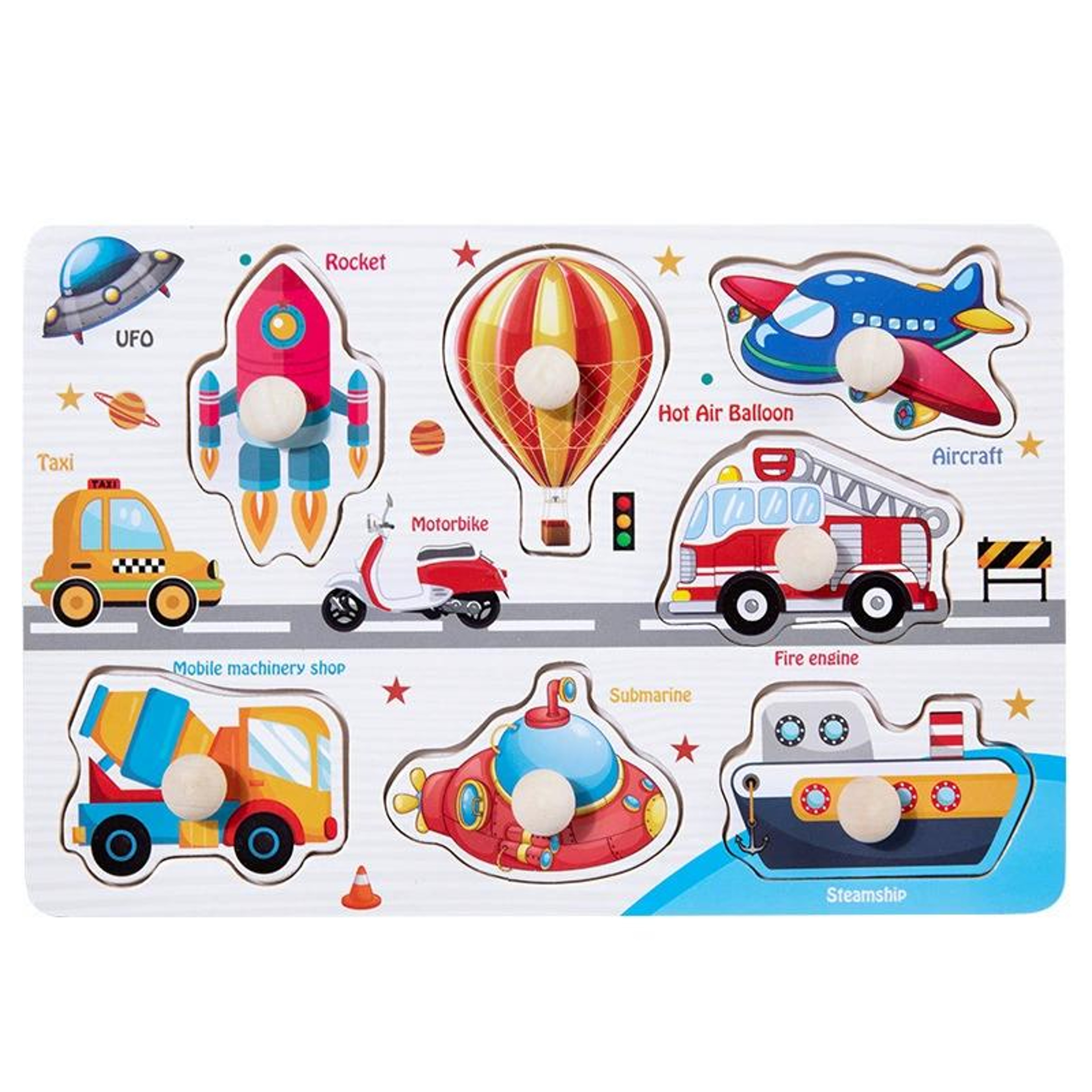 Handheld Montessori Baby Puzzle Matching Board Toy for Early Childhood Education with Cartoon Animals and Fruits – view 11