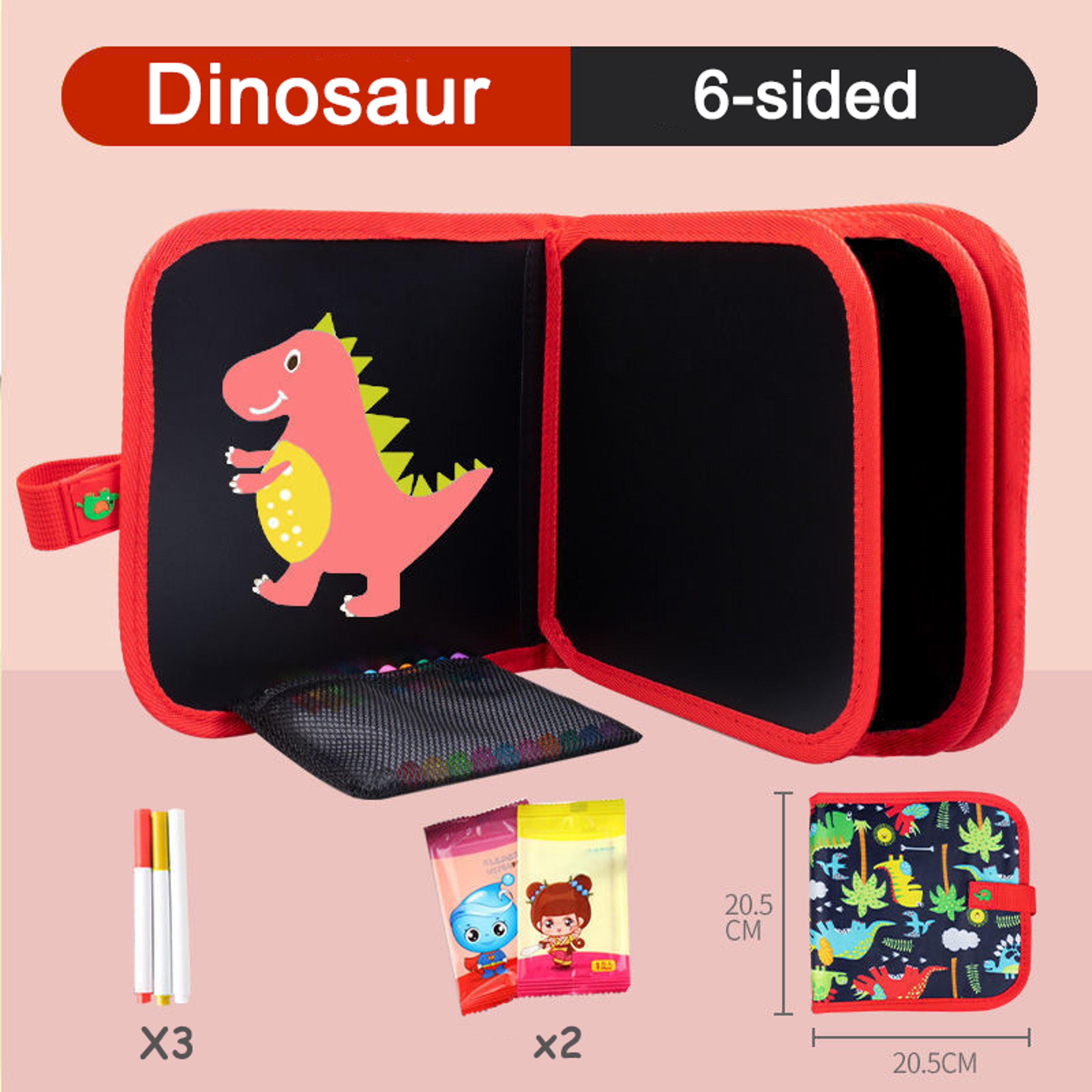 Portable Kids Cartoon Drawing Board Magic Blackboard Coloring Pen Reusable Paint Book Set For Early 10