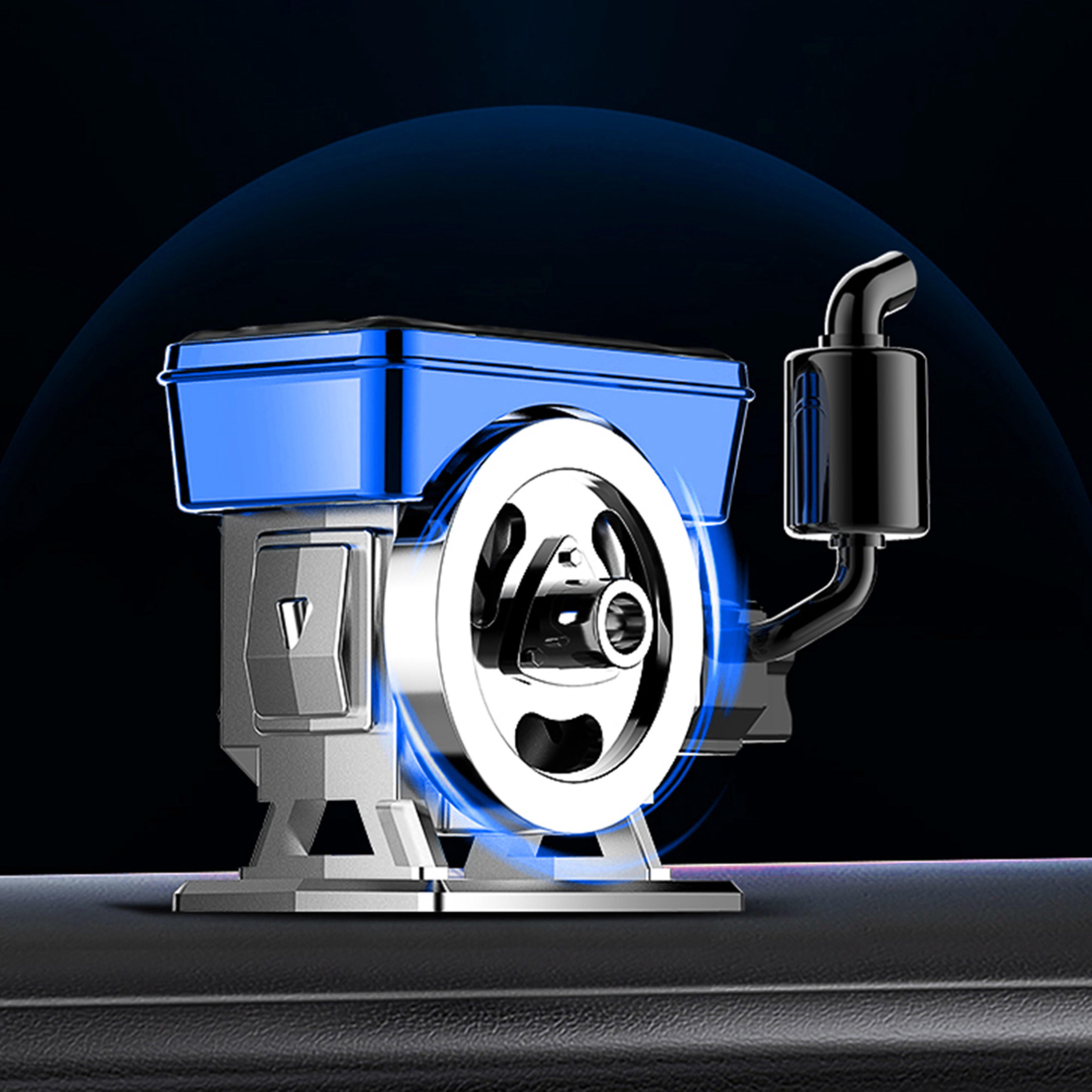 Rotating Car Purifier Solar Powered Car Diffuser Engine Aromatherapy Interior 1
